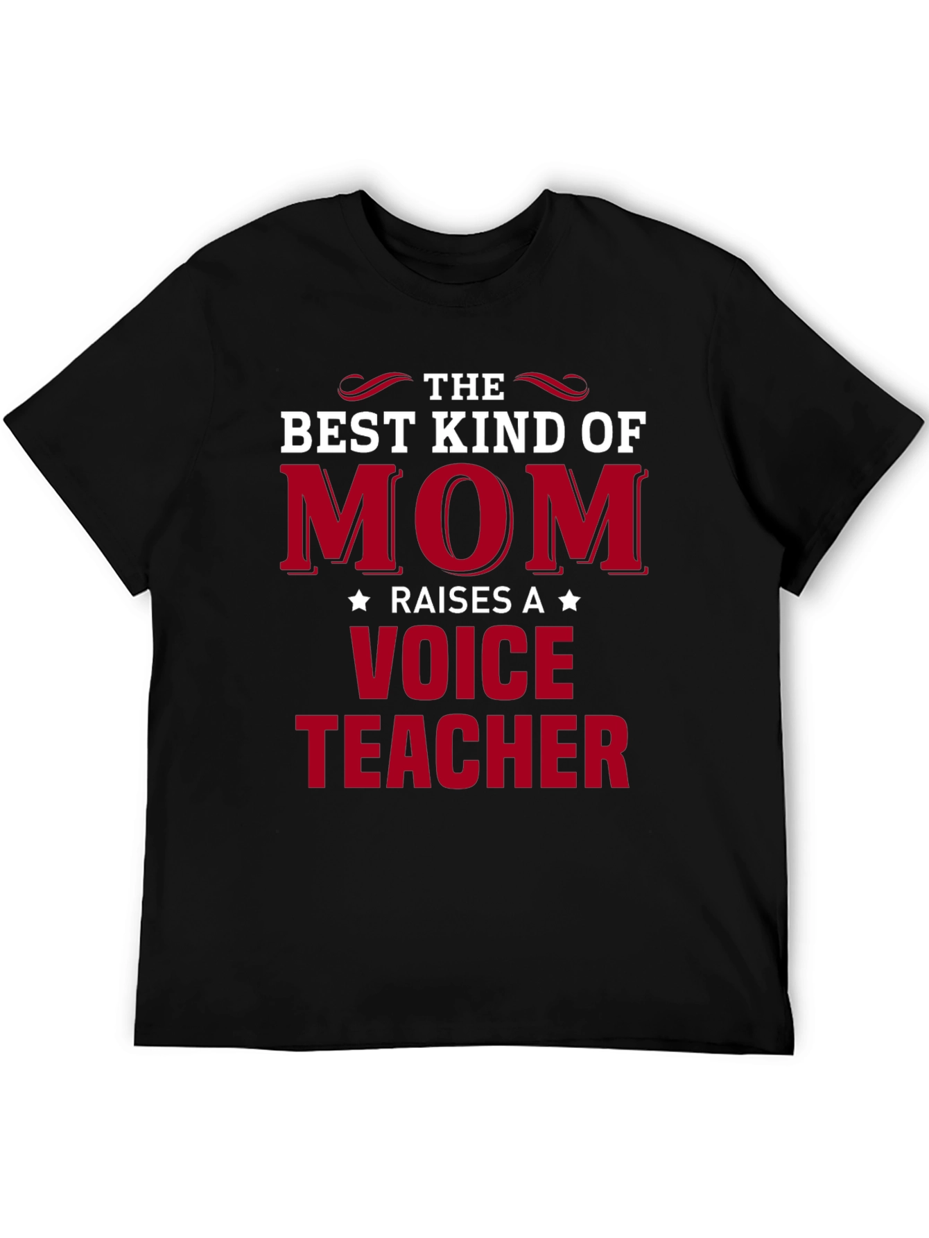 Black Best Mom Raises a Voice Teacher T-Shirt view 5