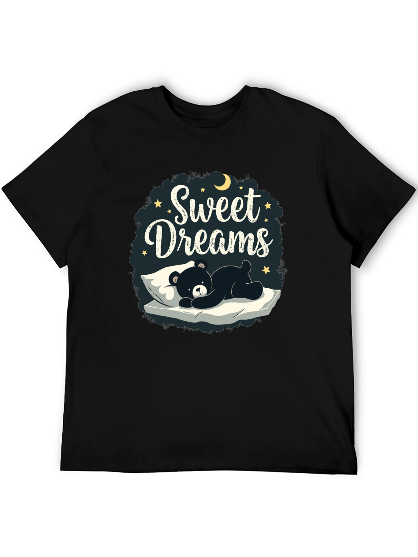 Black Sweet Dreams Bear Graphic T-Shirt view 5
