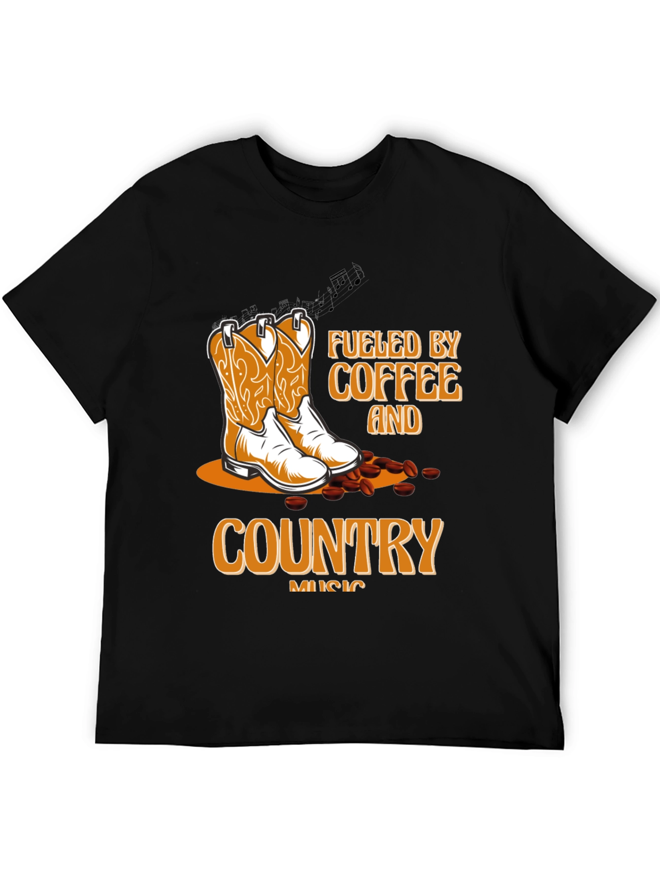Fueled by Coffee & Country Music Graphic Tee - 5