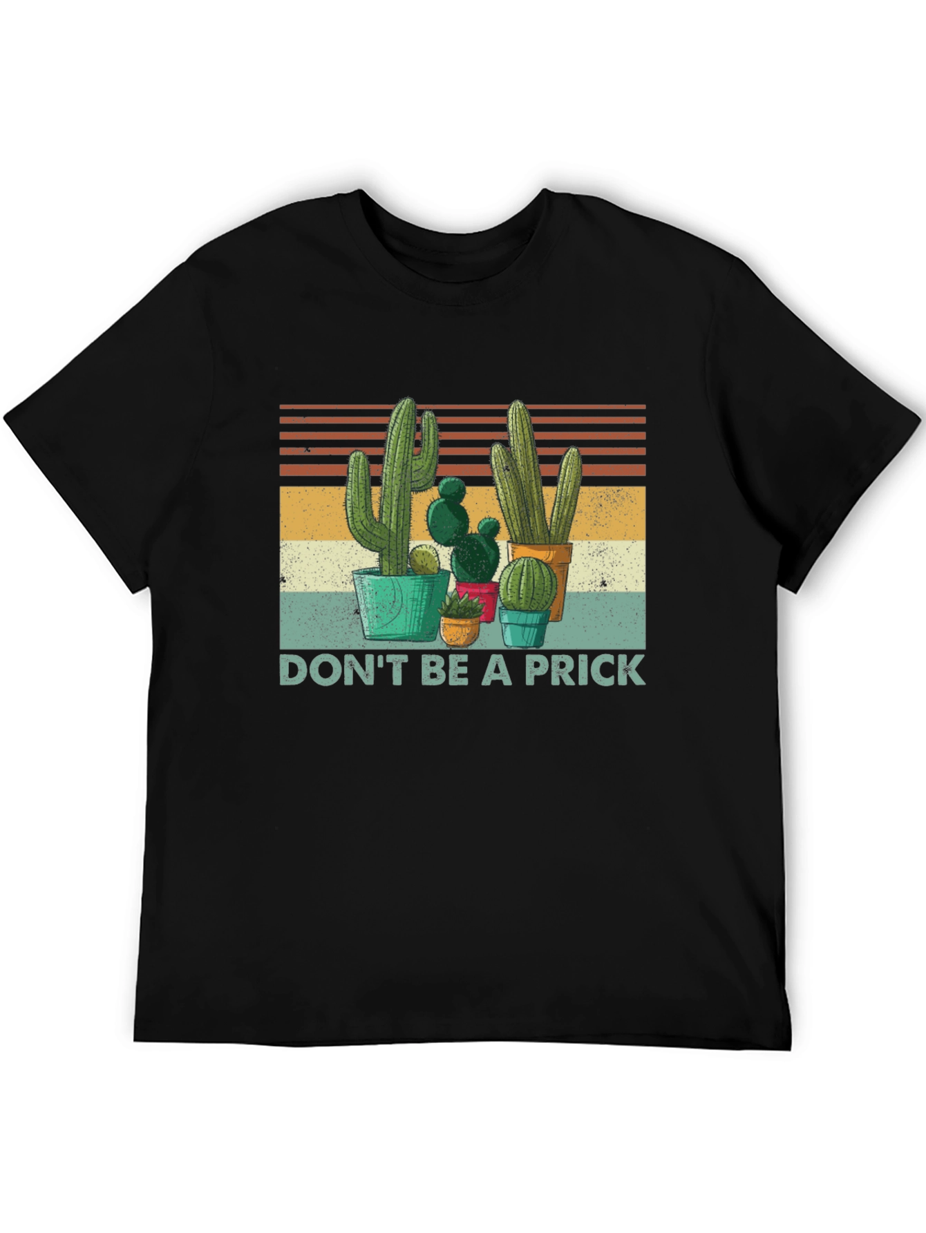 Black Cactus Graphic Tee - Don't Be A Prick T-Shirt view 5