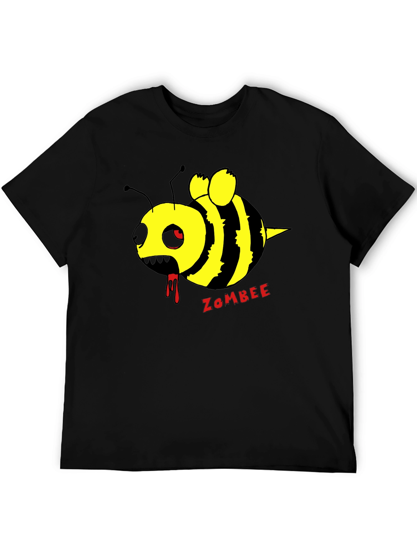 Black Zombee Graphic T-Shirt - Black Cotton Tee view 5
