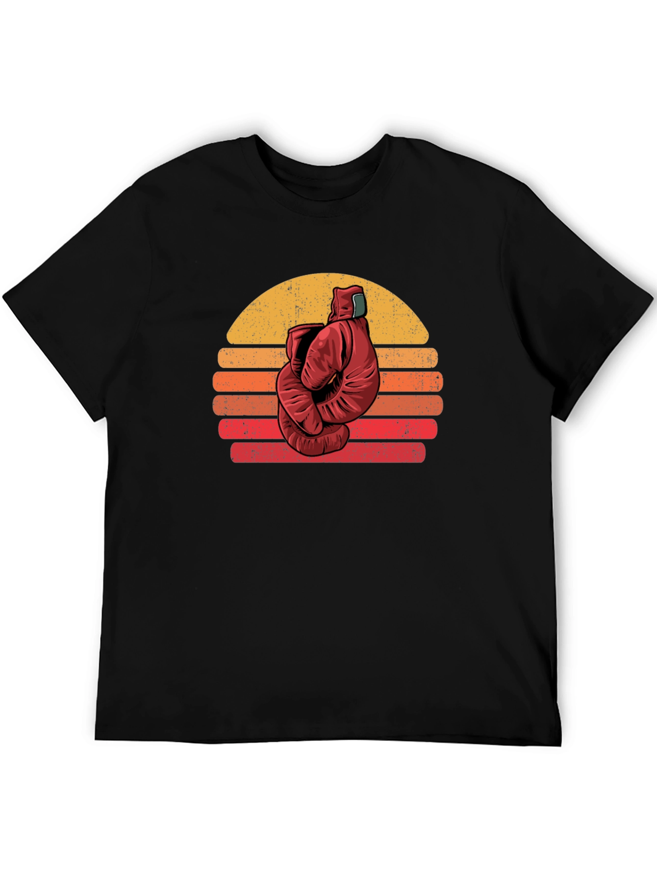 Black Retro Boxing Glove Graphic Tee view 5
