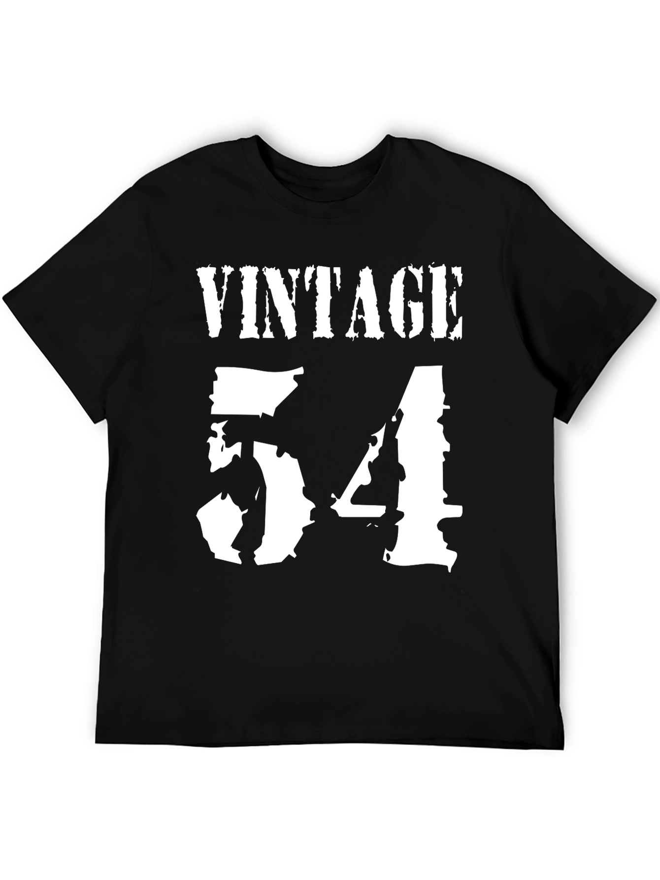 Black Vintage 54 Graphic Tee - Classic Black T-Shirt view 5