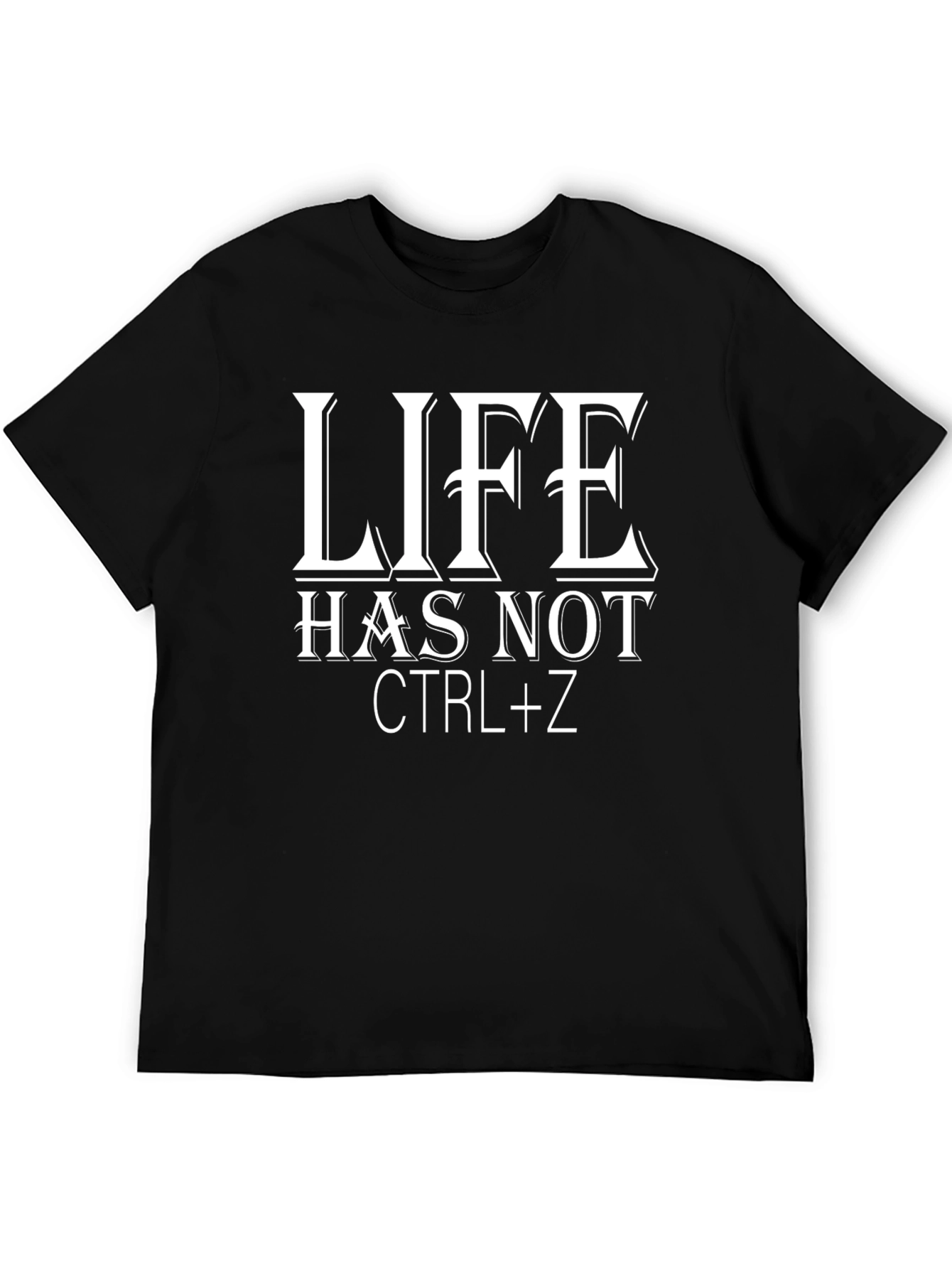 Black Life Has Not CTRL+Z Graphic Tee view 5
