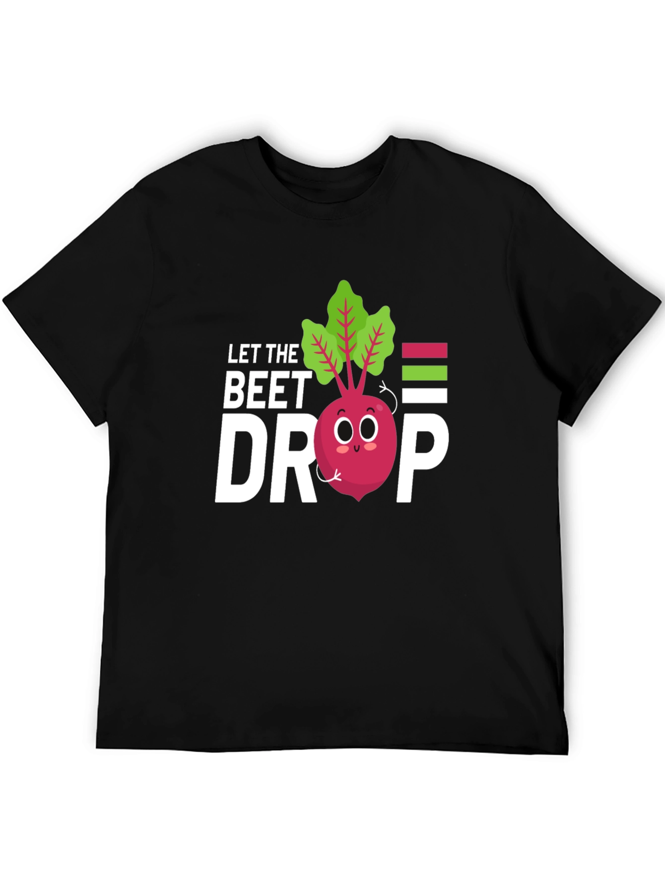 Black Let the Beet Drop Graphic Tee - Cute Vegetable Pun T-Shirt view 5