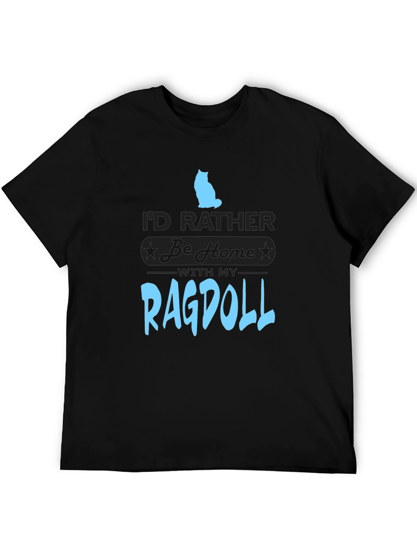 Black Ragdoll Cat Lover T-Shirt view 5