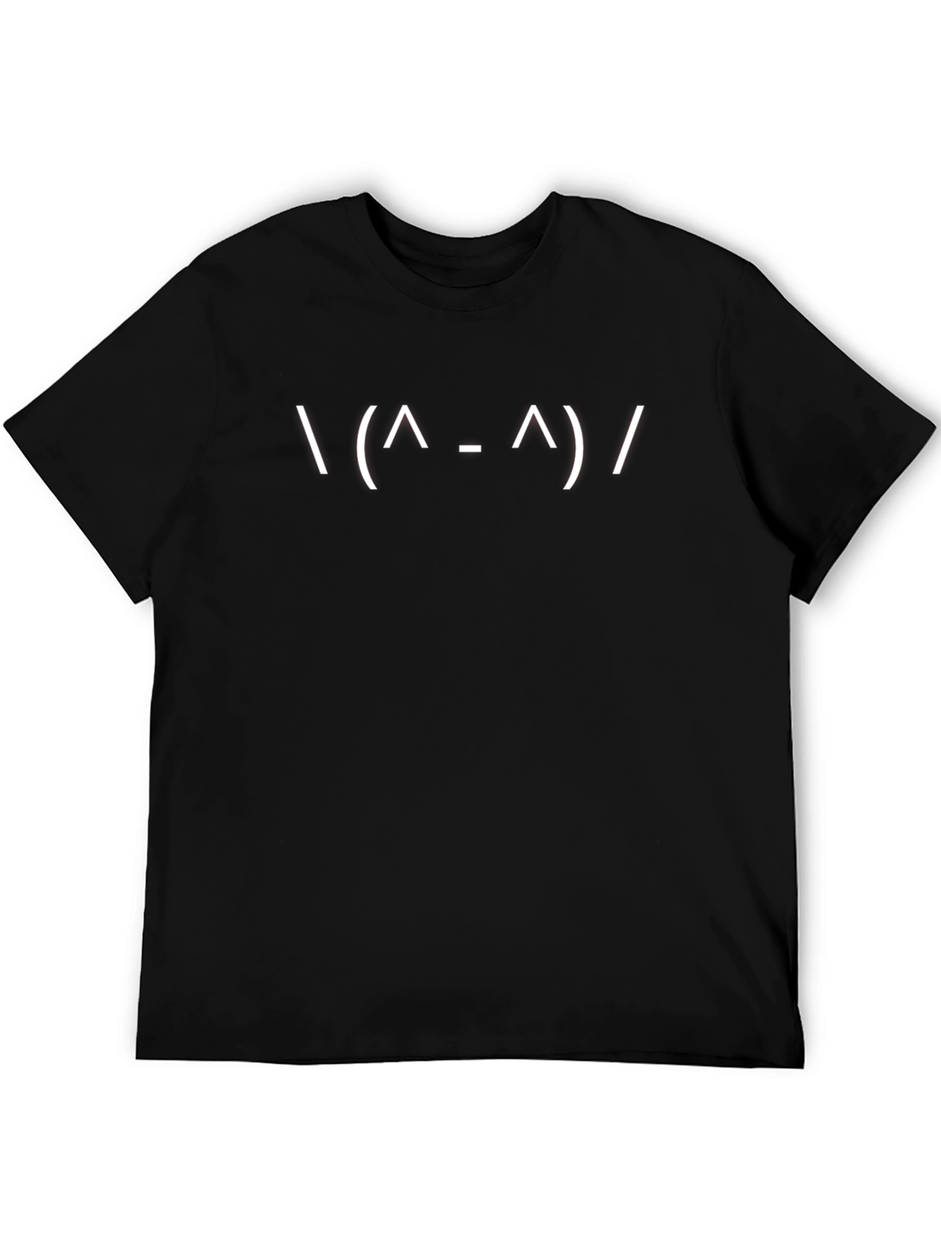 Black Emoticon Tee: Casual Black Graphic T-Shirt for Men view 5