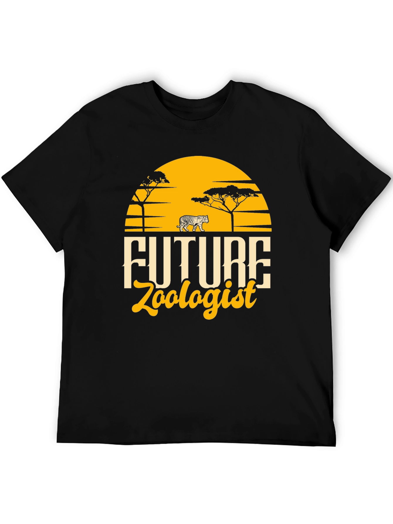 Black Future Zoologist Black Graphic T-Shirt view 5