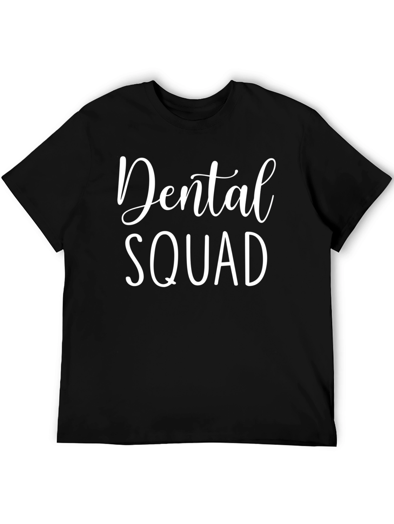 Black Dental Squad T-Shirt - Black Crew Neck Tee view 5
