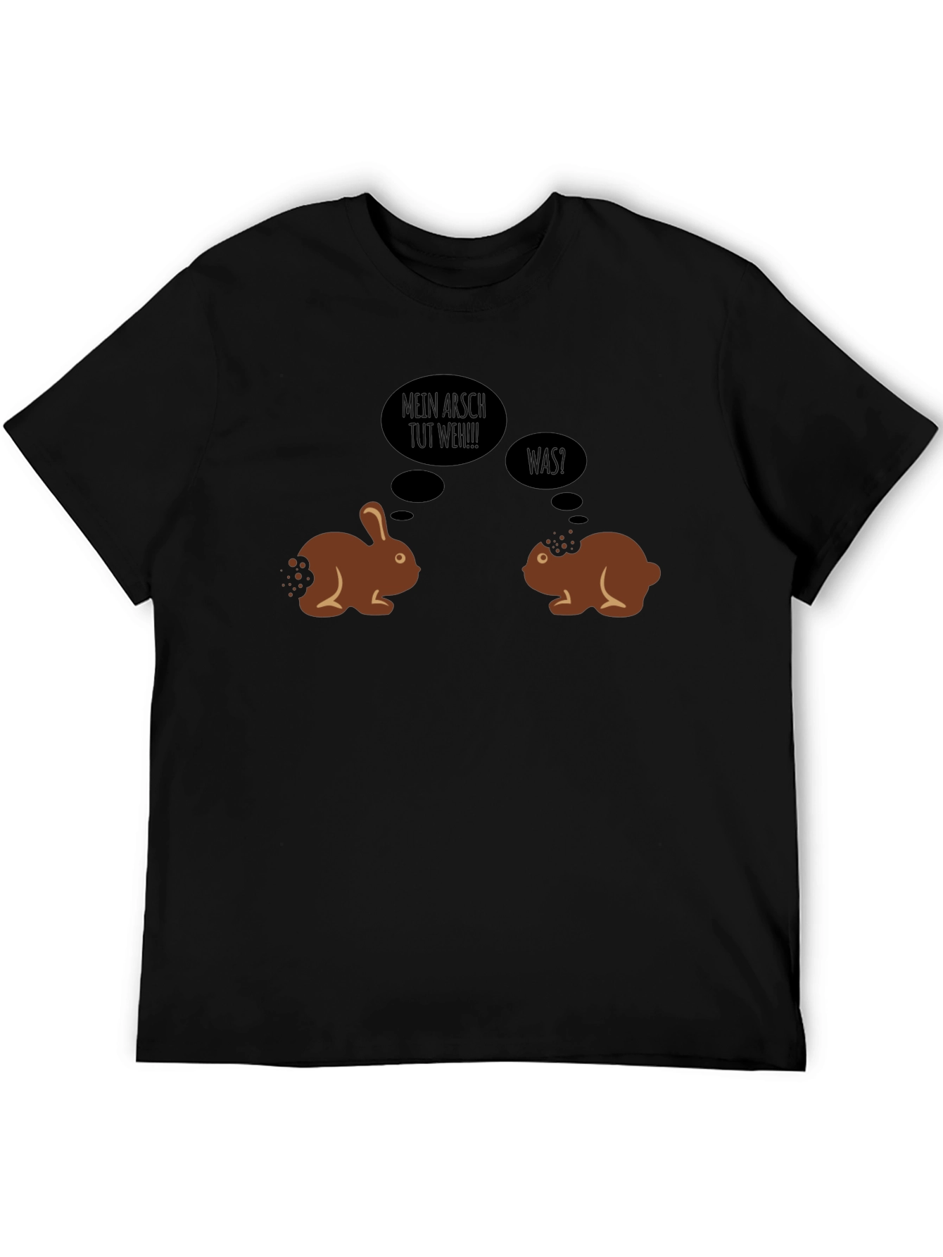 Black Humorous Easter Bunny T-Shirt view 5