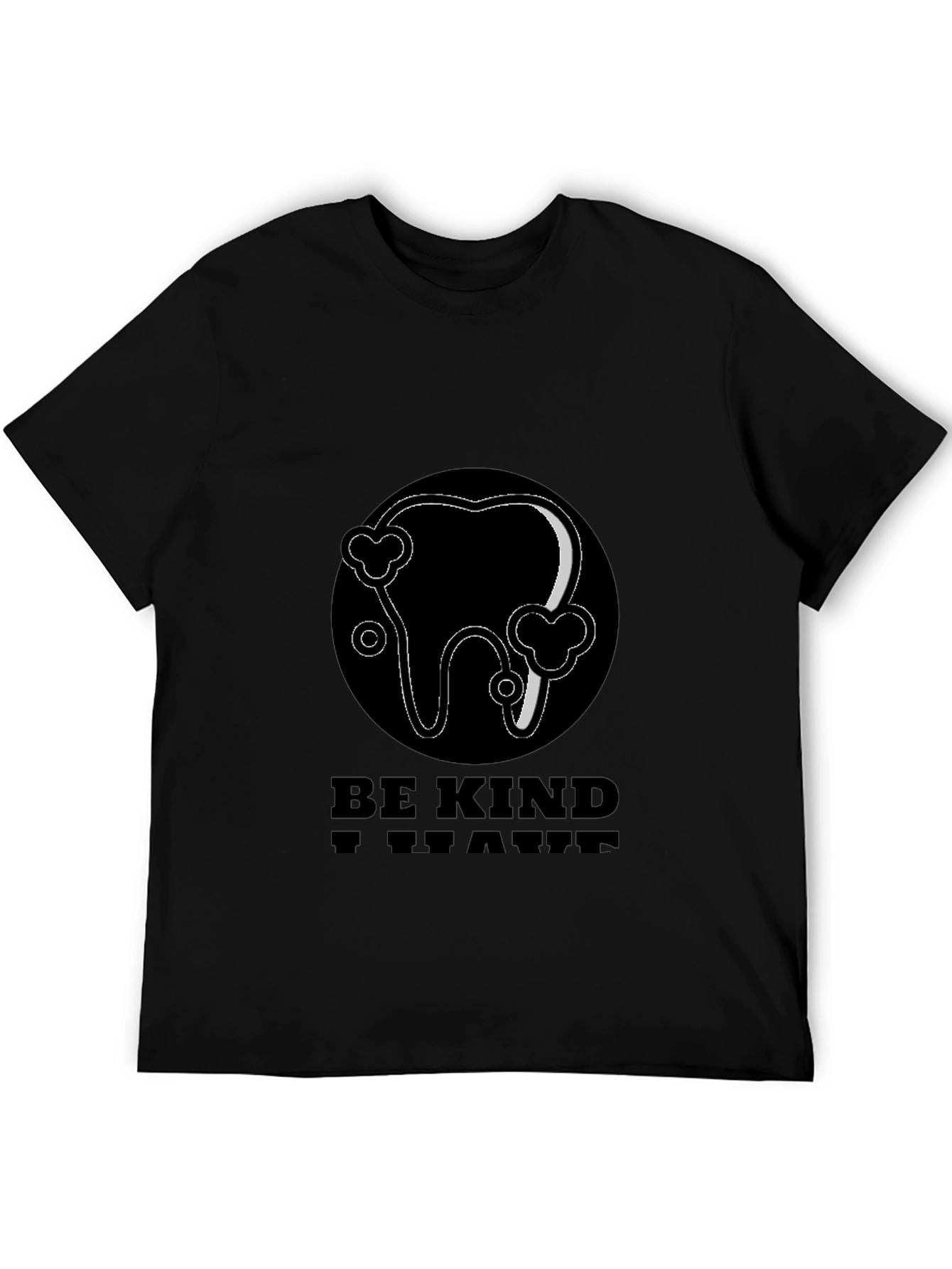 Black Be Kind T-Shirt - Dental Hygiene Graphic Tee view 5