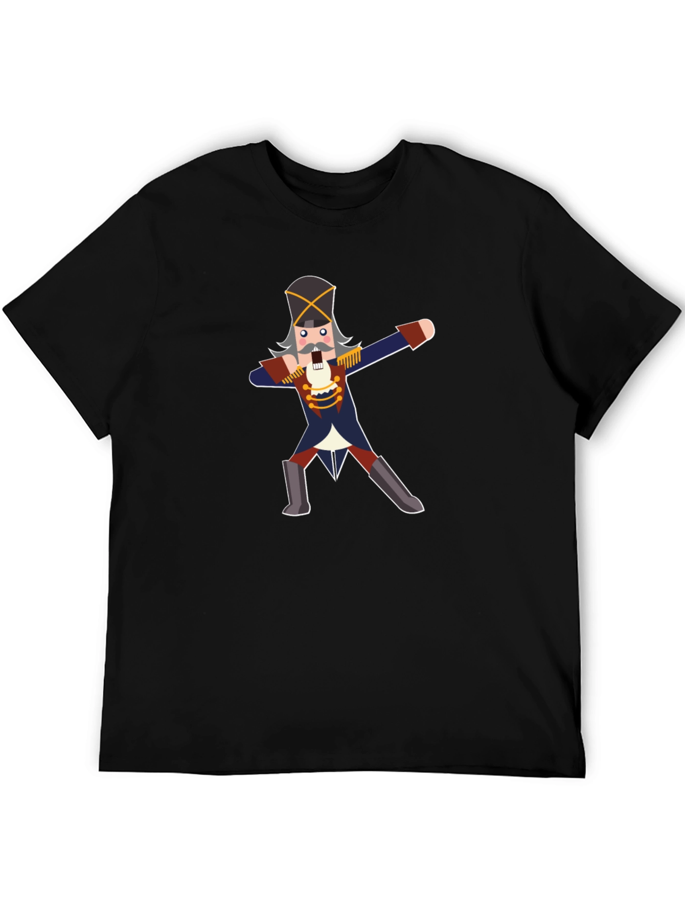 Black Nutcracker Dabbing Graphic T-Shirt view 5