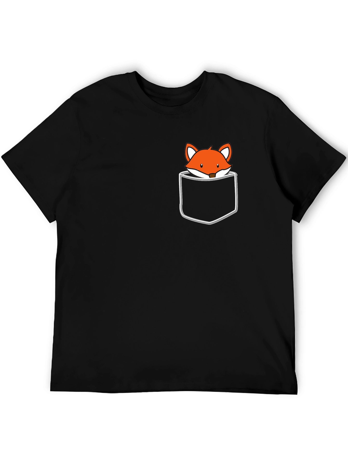 Black Fox Pocket T-Shirt - Cute & Casual Style view 5