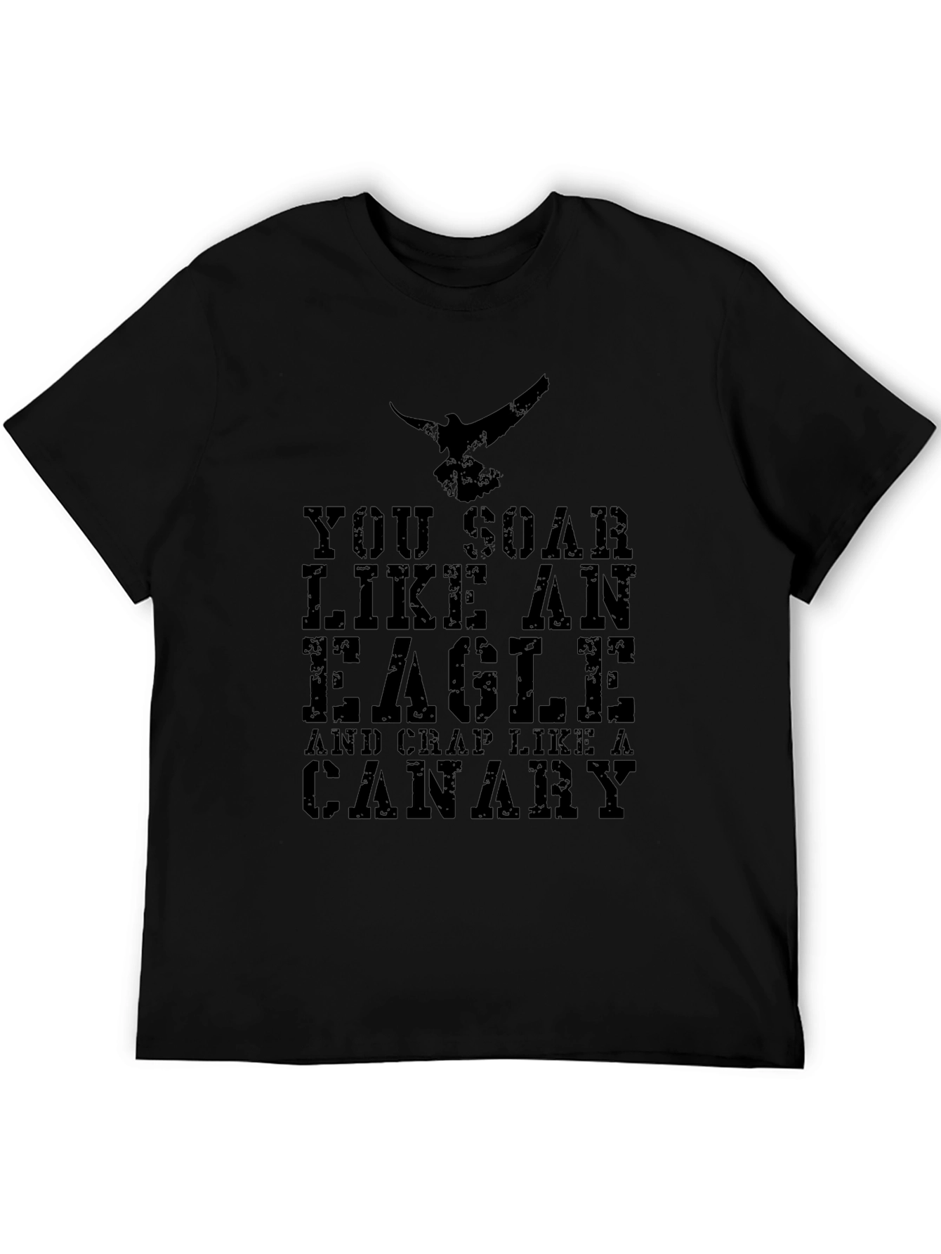 Black Soar Like an Eagle Funny Graphic Tee view 5