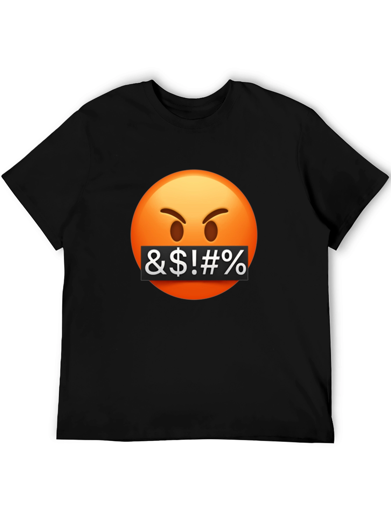 Black Censored Emoji Graphic T-Shirt - Black Cotton Blend view 5