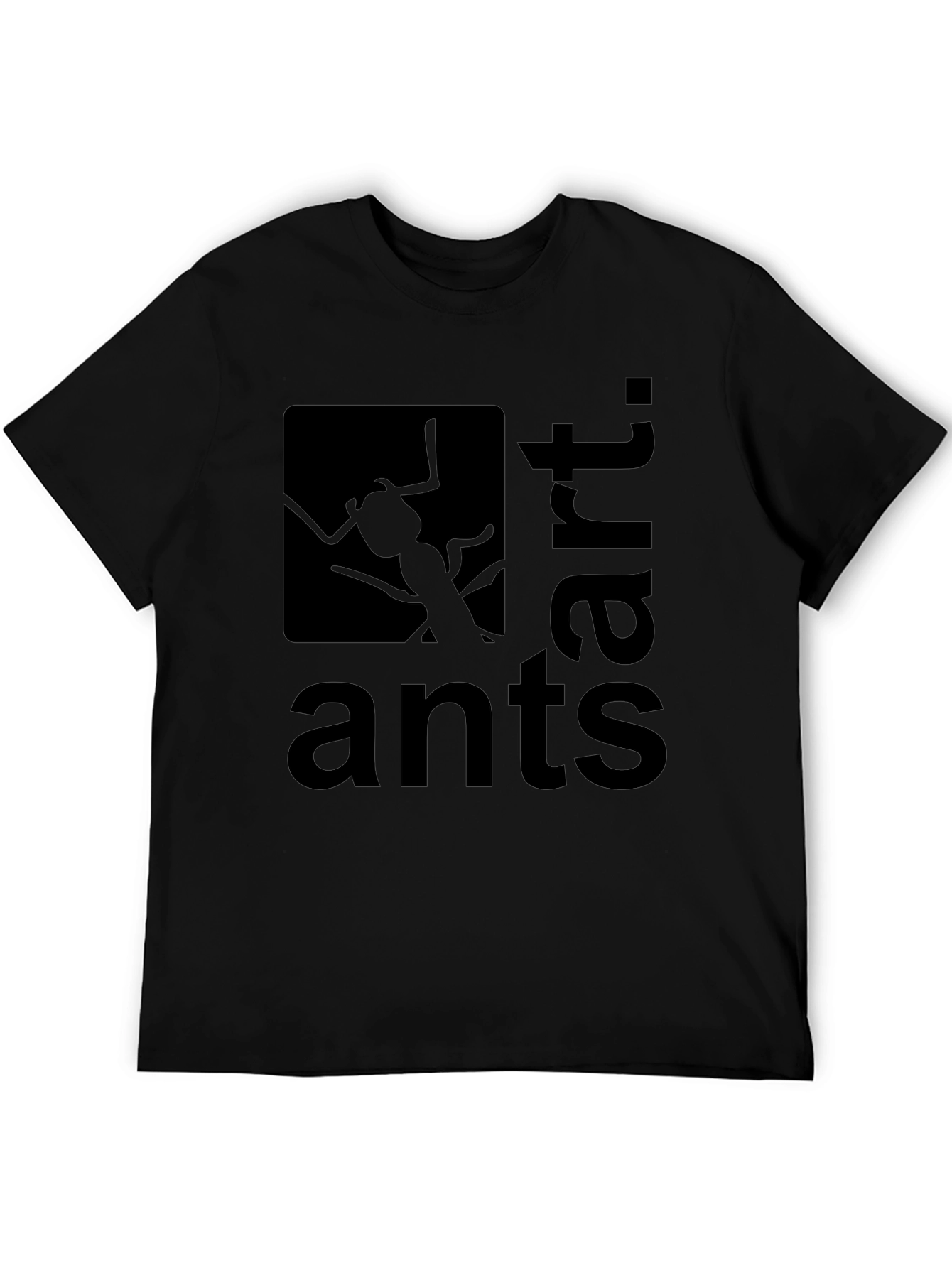 Black Art Ants Black Graphic Tee view 5