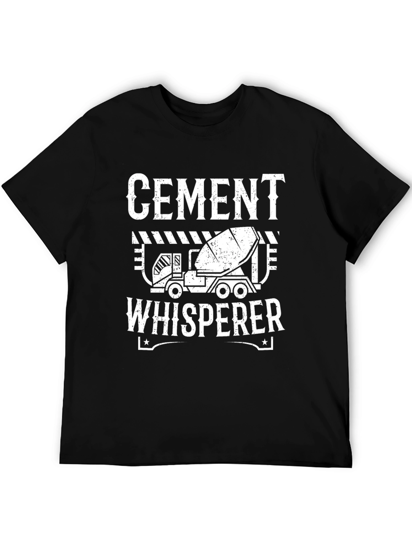 Black Cement Whisperer T-Shirt - Construction Humor Tee view 5