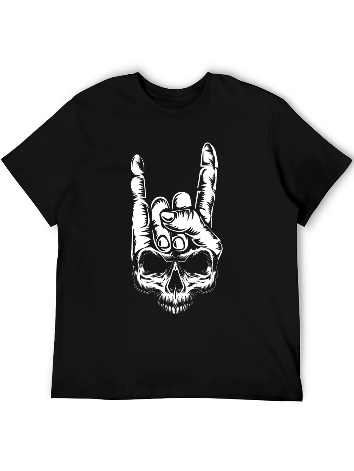Black Skull Hand Graphic Tee - Rock On! view 5
