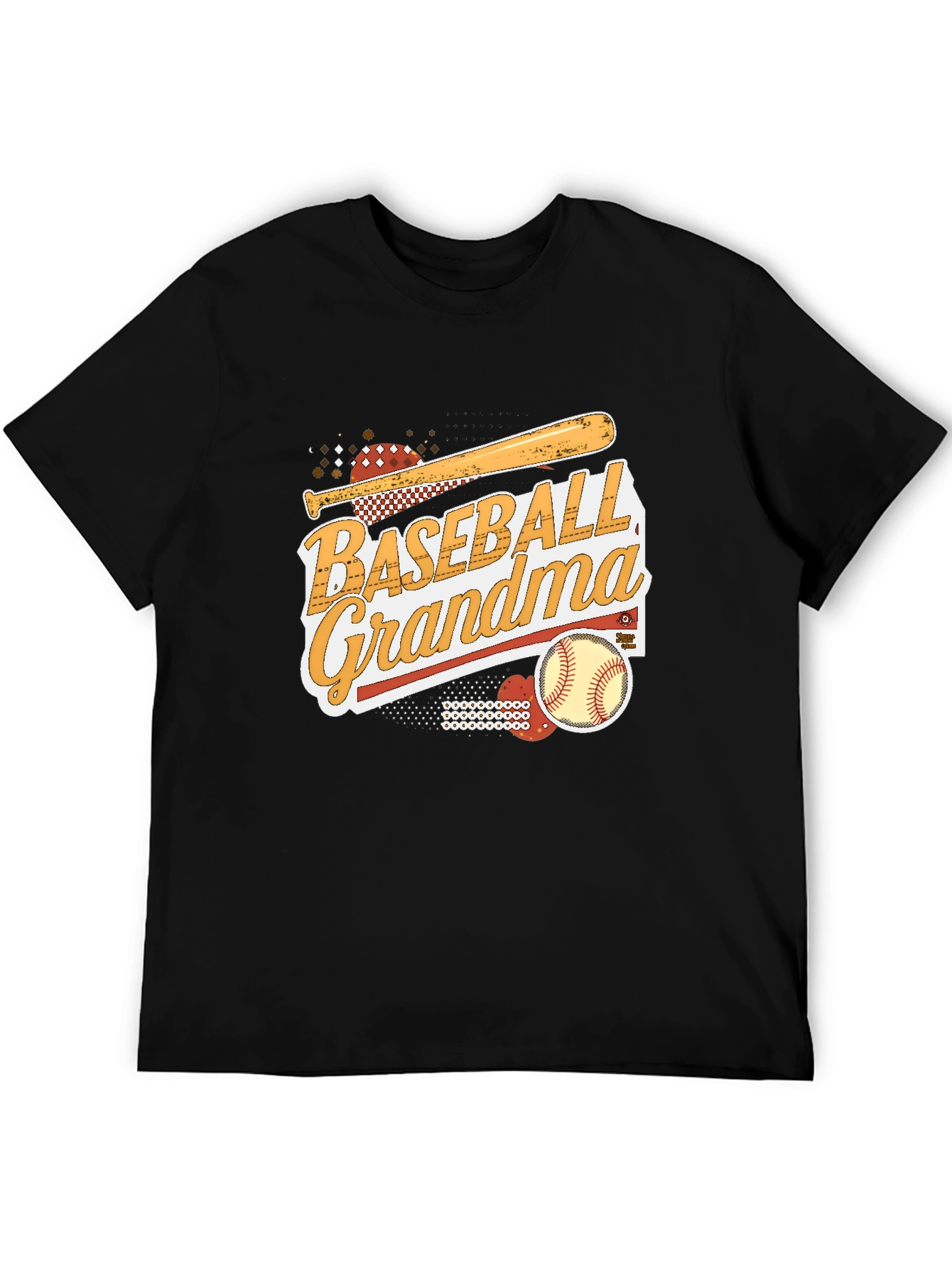Black Baseball Grandma T-Shirt, Baseball Lover Tee view 5