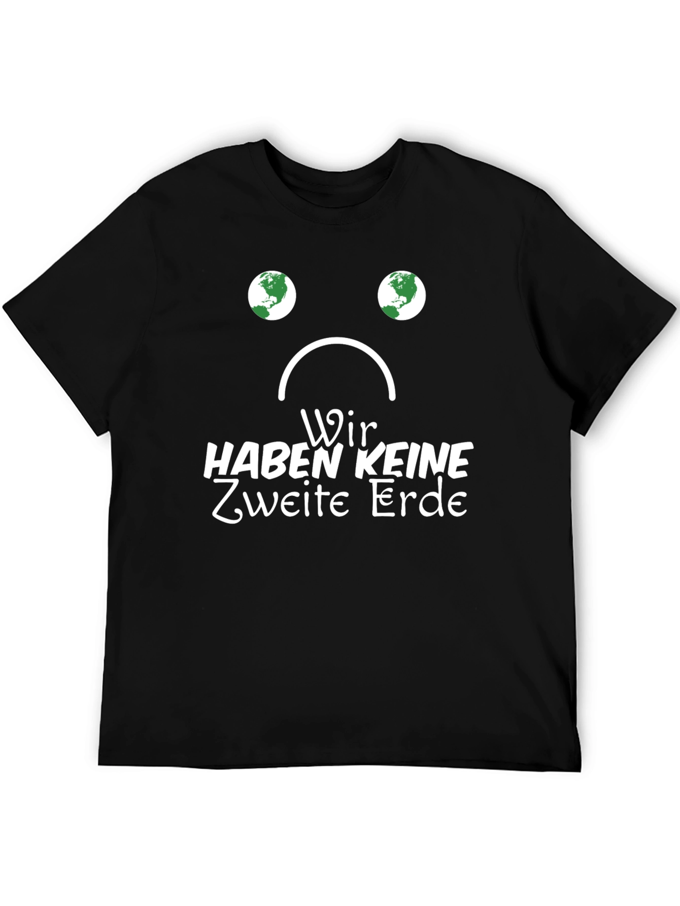 Black Save the Planet T-Shirt: Wir Haben Keine Zweite Erde Tee view 5