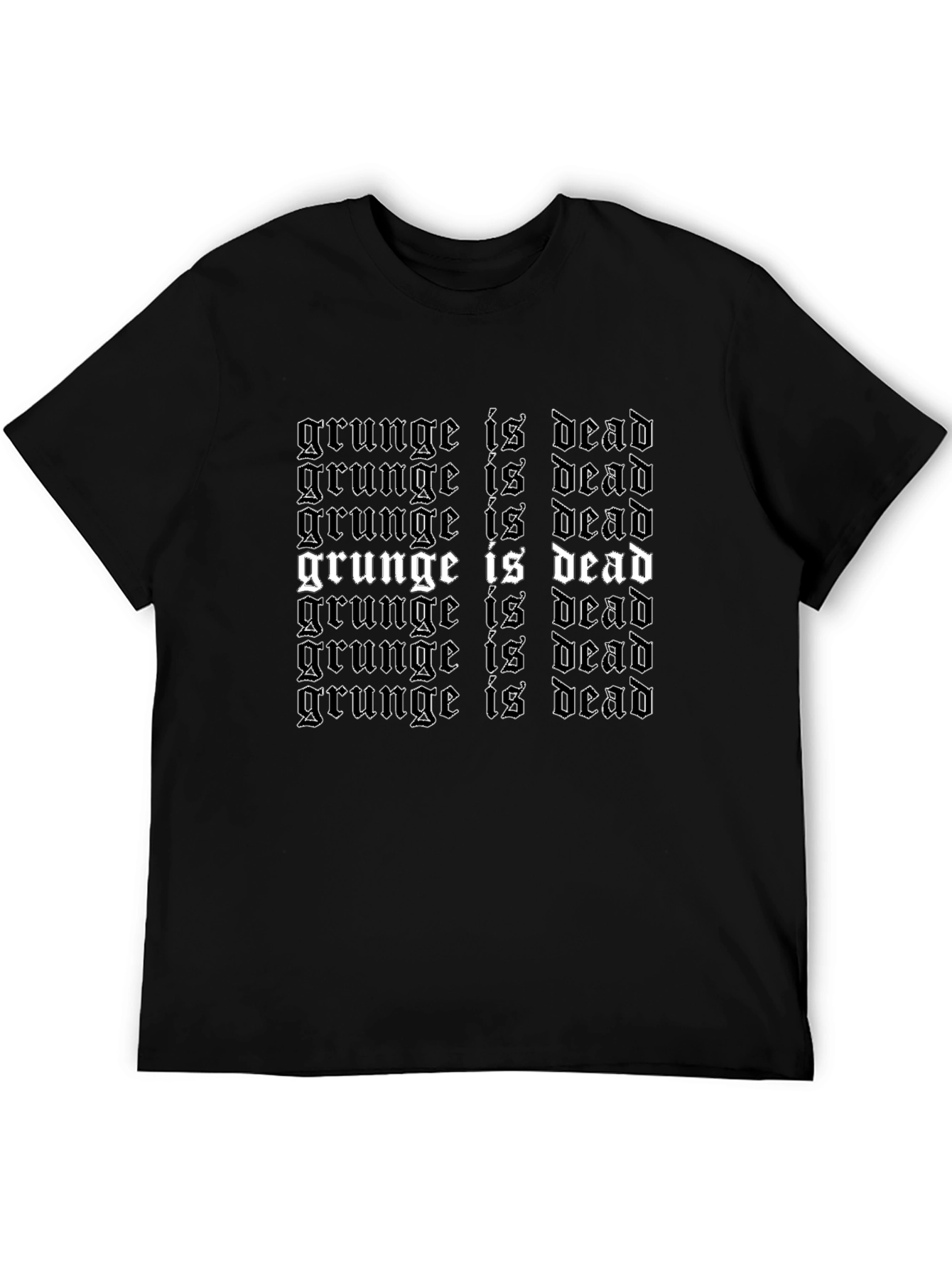 Black Grunge is Dead T-Shirt - Black Graphic Tee view 5
