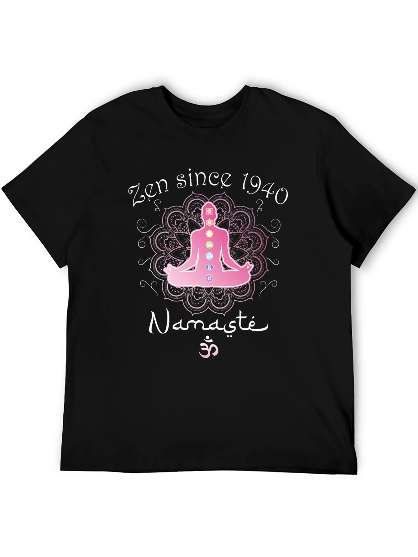 Black Zen Since 1940 Yoga Chakra T-Shirt Namaste Meditation view 5