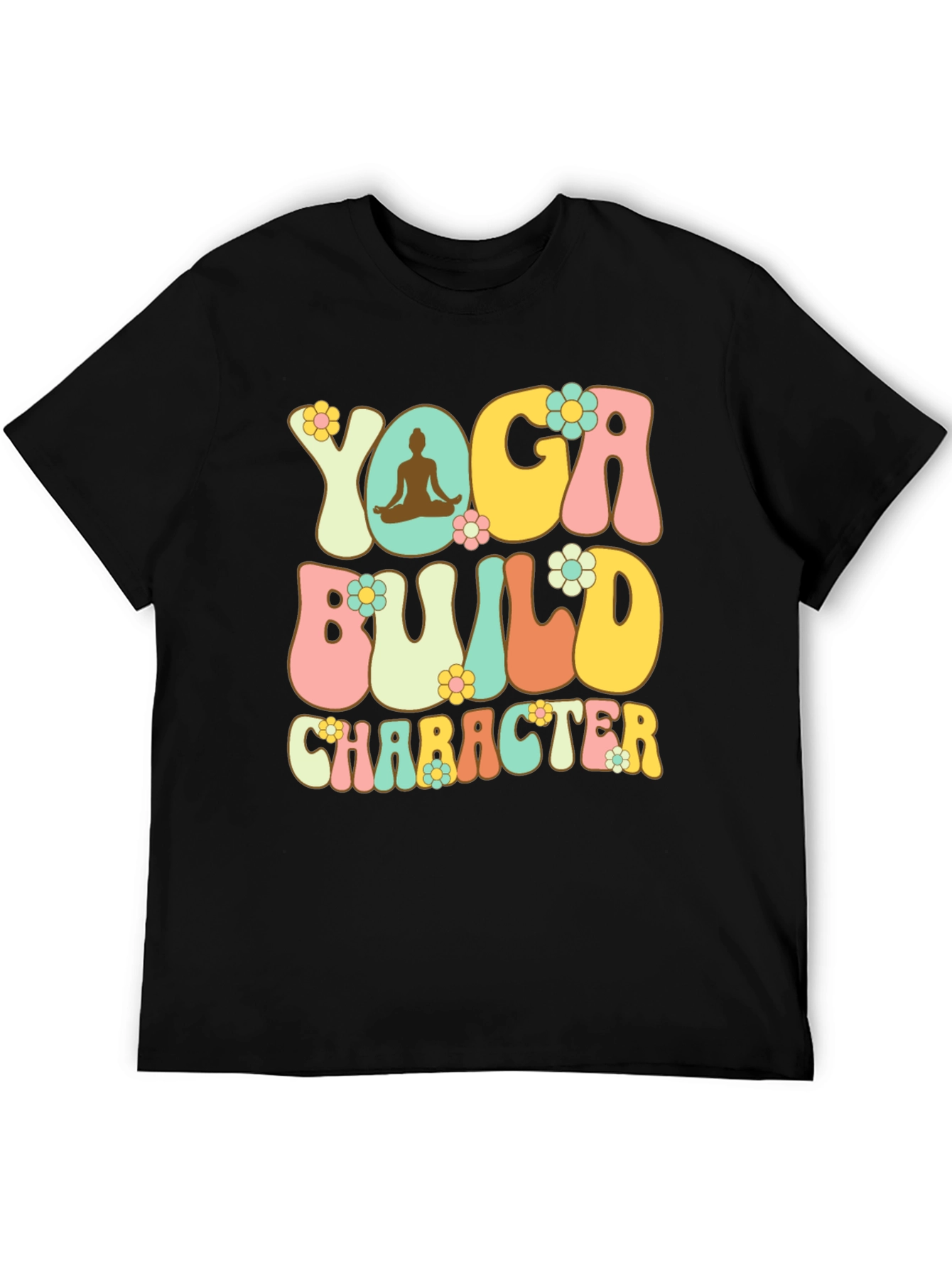 Black Yoga Build Character Graphic Tee view 5