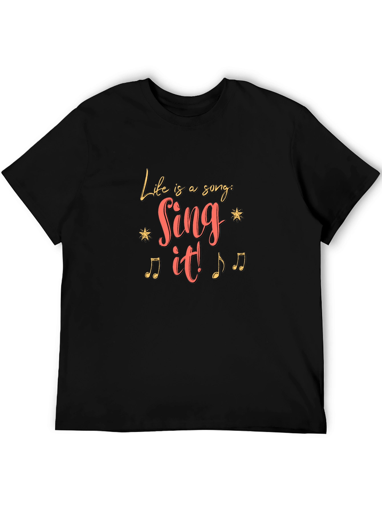 Life Is A Song Black T-Shirt - 5