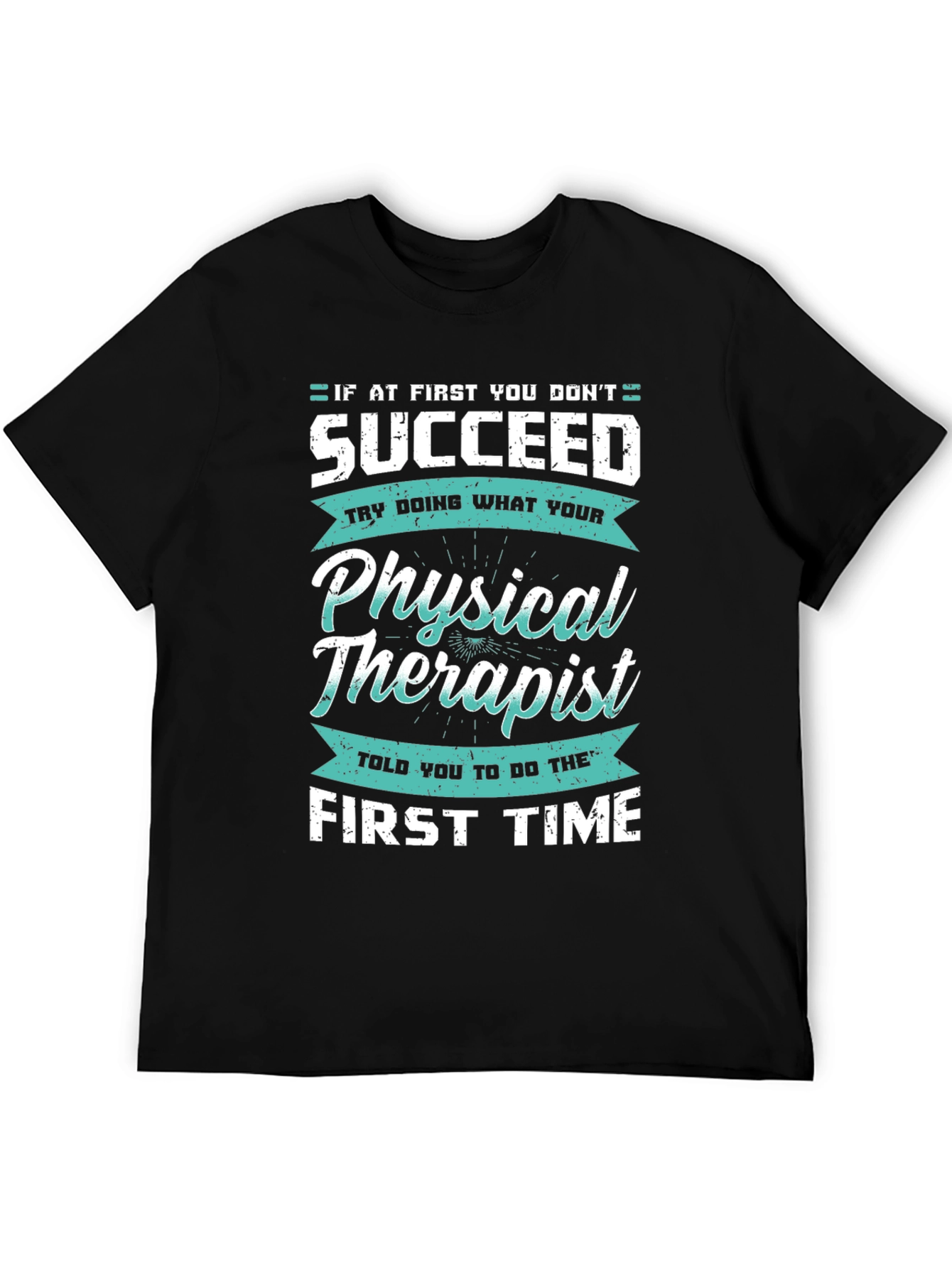 Black Physical Therapist Novelty T-Shirt view 5