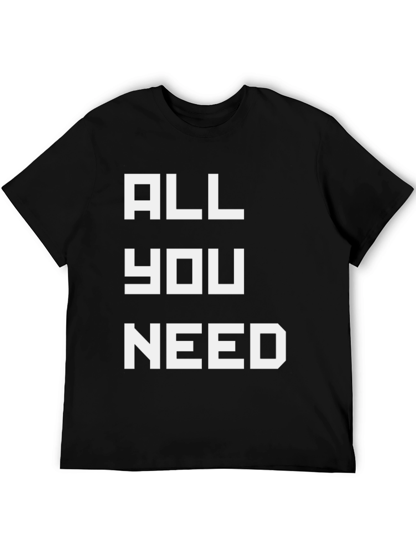 Black All You Need Graphic Tee - Black Cotton Comfort view 5