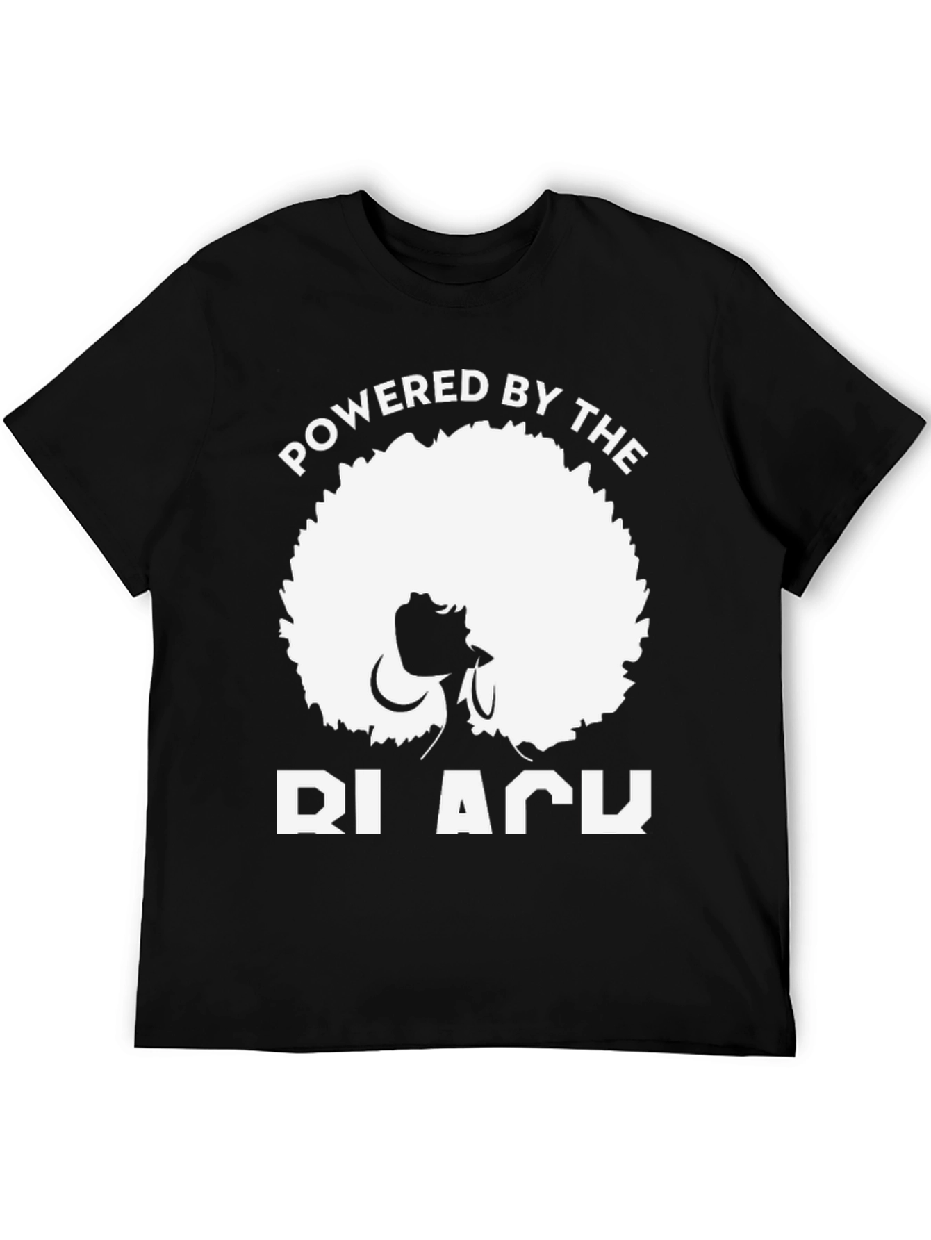 Black Powered By The Black T-Shirt - Afro Style view 5