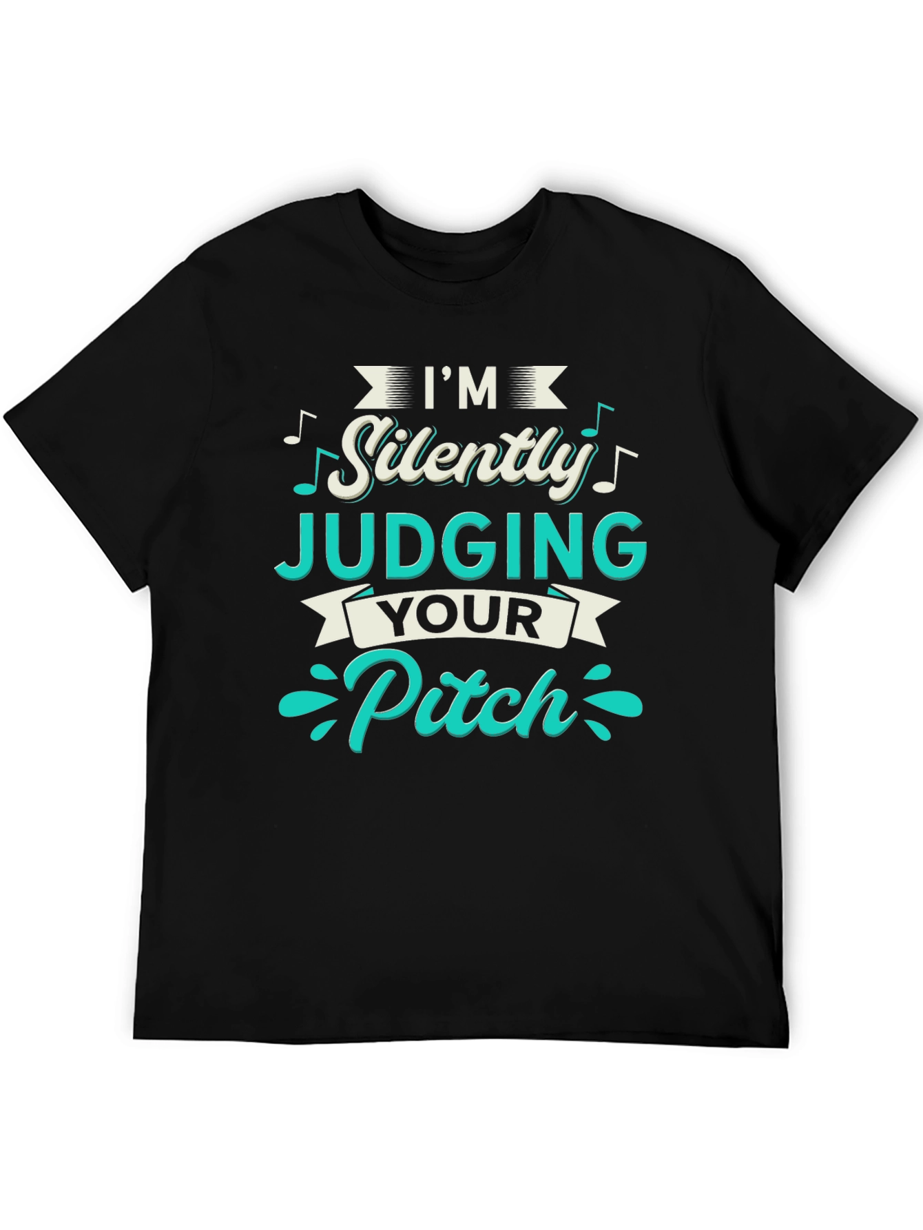 Black I'm Silently Judging Your Pitch T-Shirt view 5