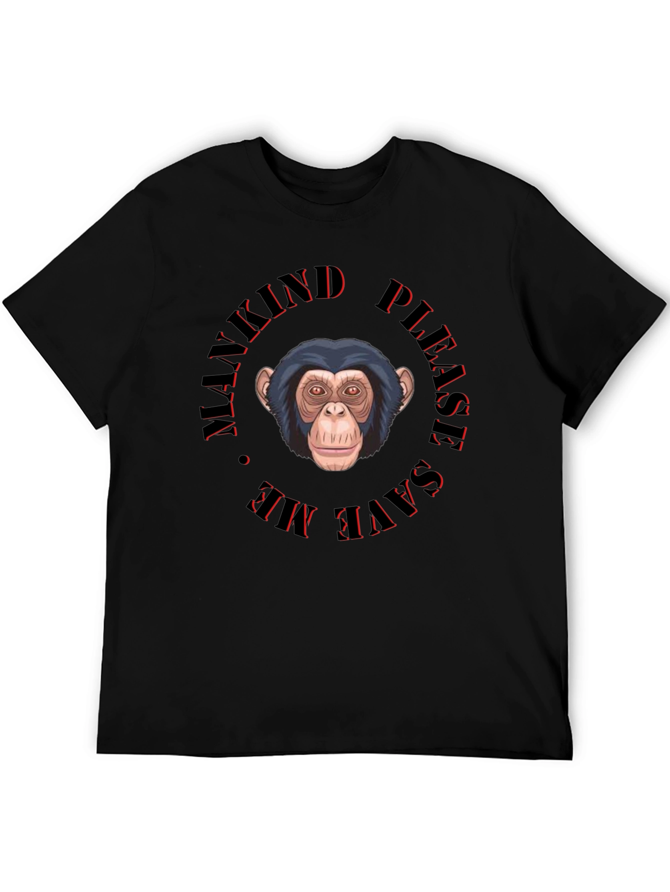 Black Save the Apes Graphic T-Shirt view 5
