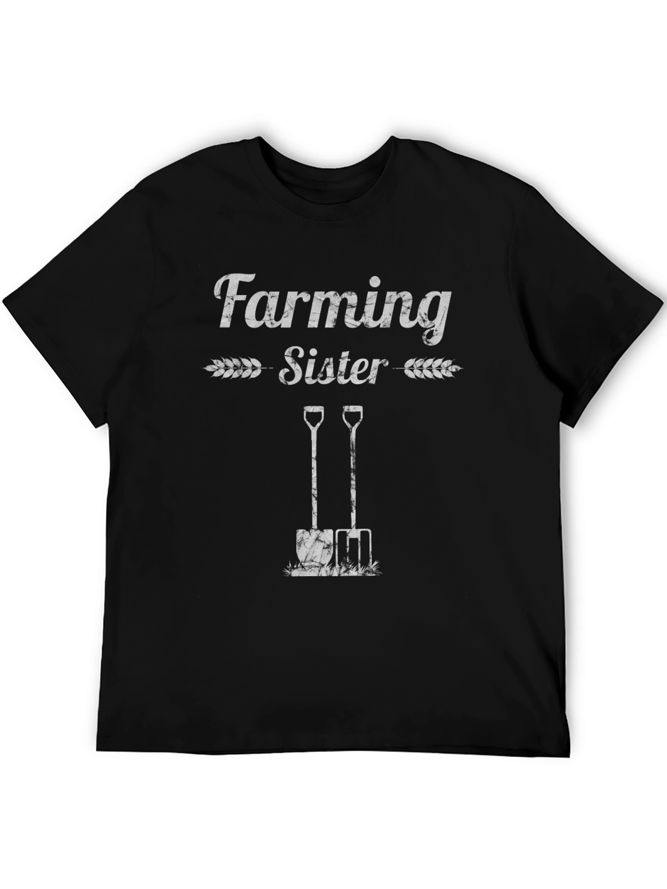 Black Farming Sister Graphic Tee - Unisex Cotton Shirt view 5