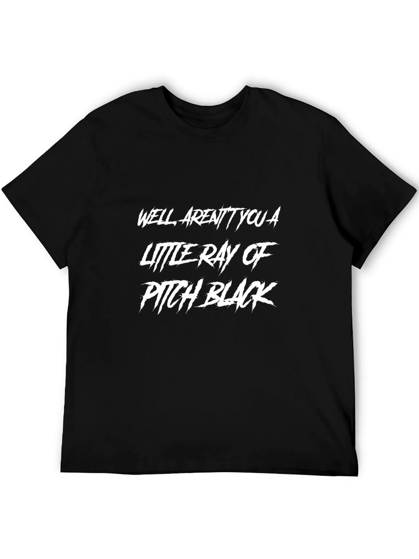 Black Humorous Graphic Tee - Pitch Black view 5