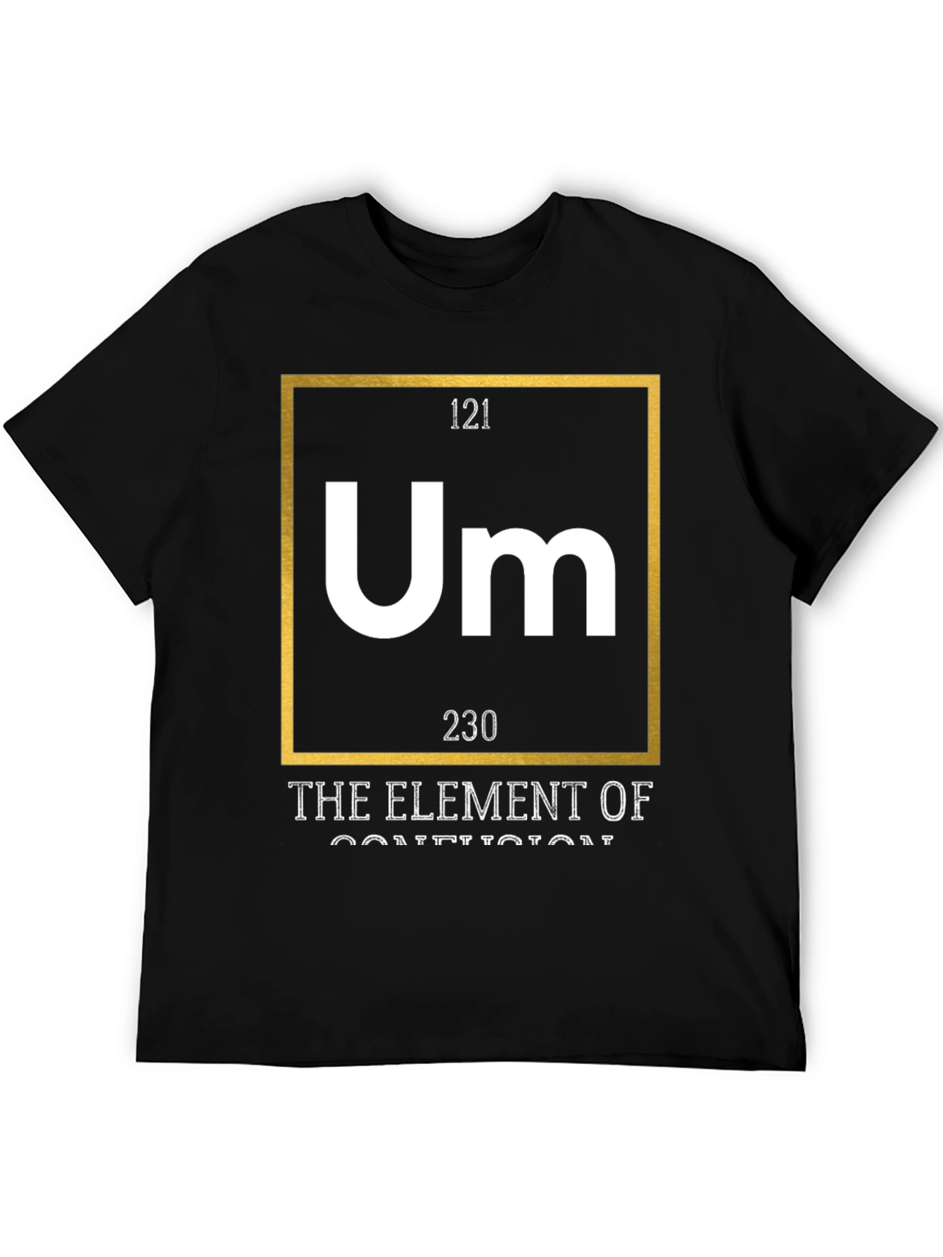 Black Um Element of Confusion Graphic Tee - Black Cotton view 5