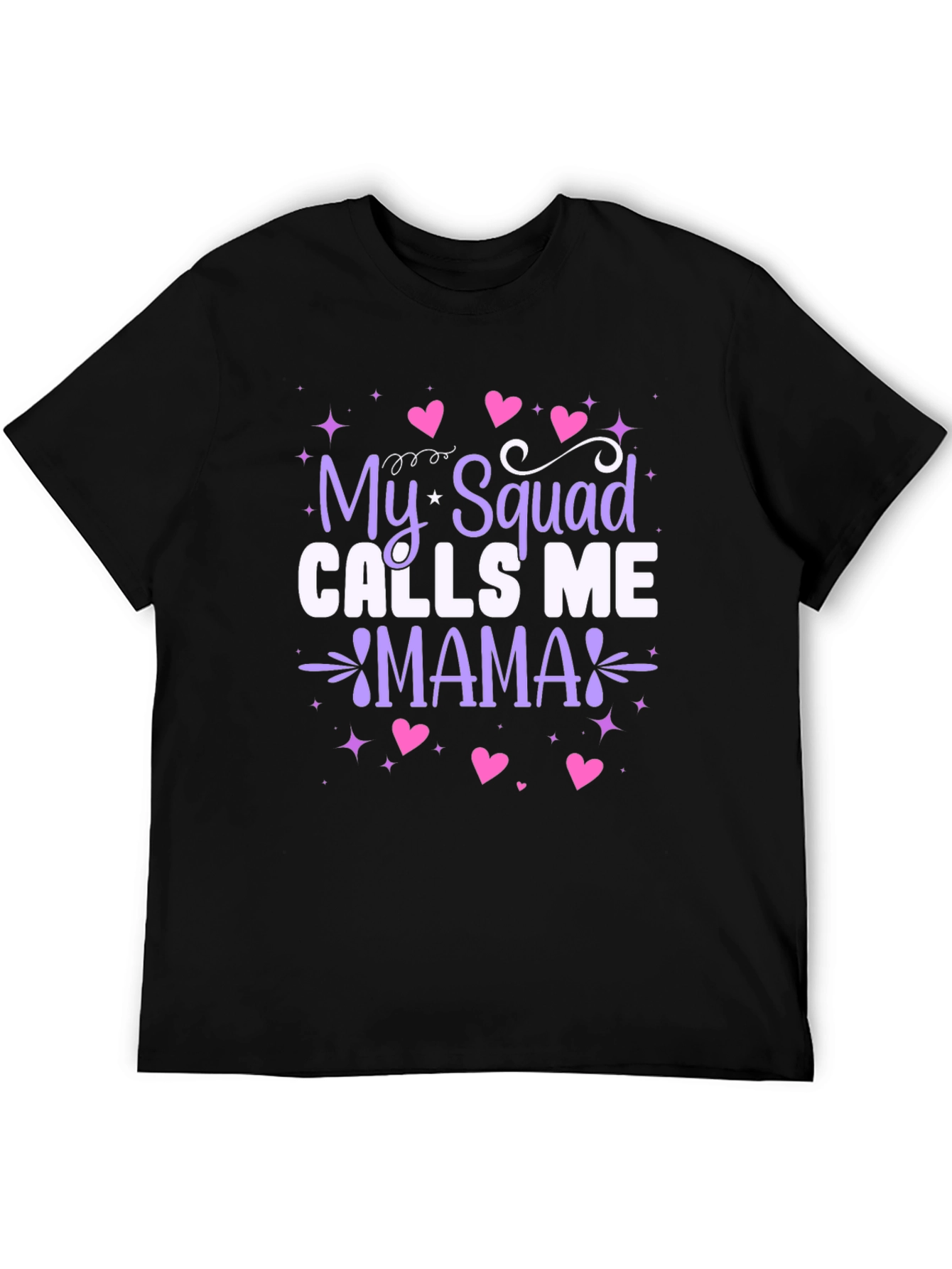 Black My Squad Calls Me Mama Graphic Tee view 5