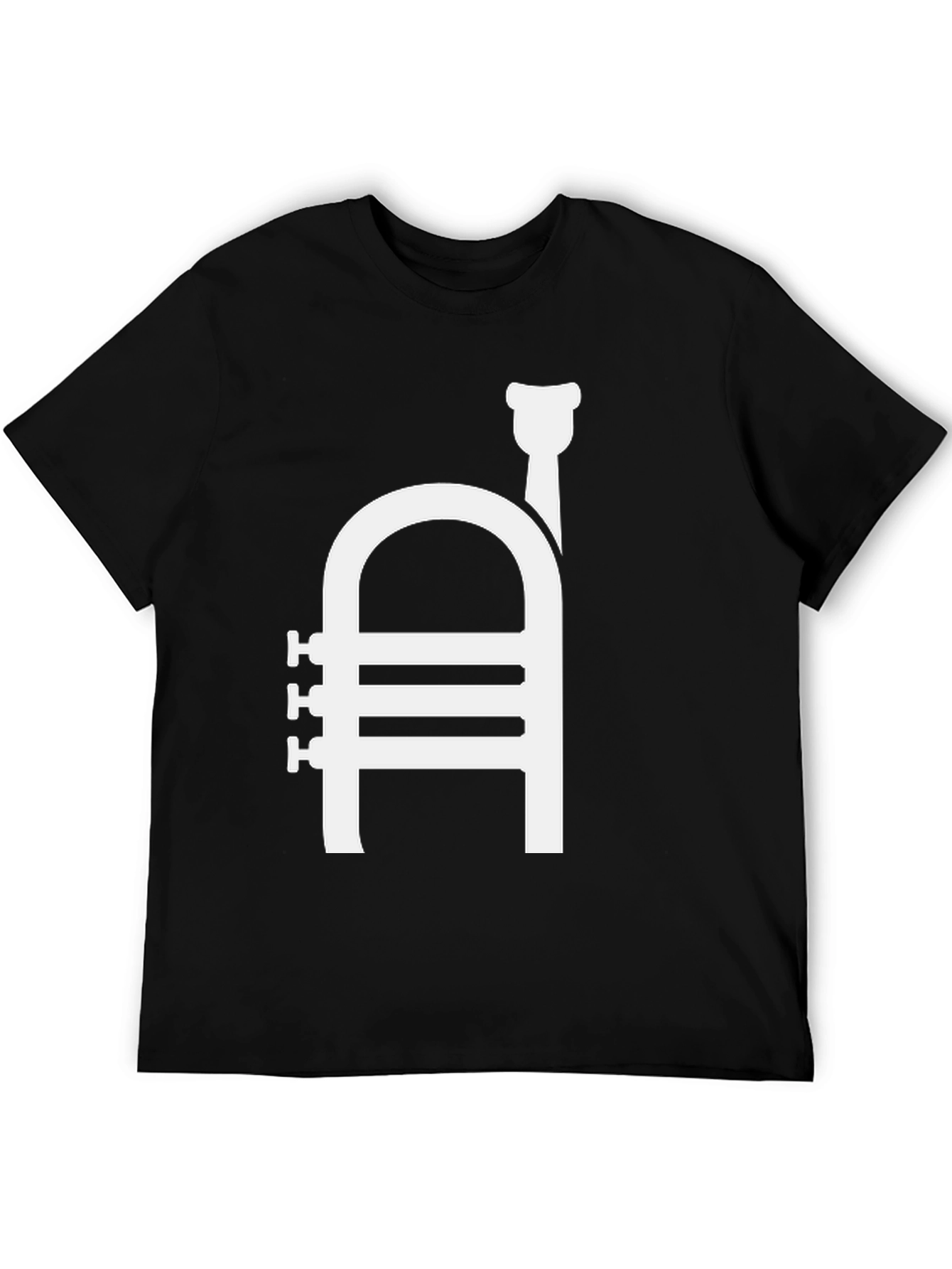 Black Trumpet Graphic T-Shirt | Musician Tee view 5