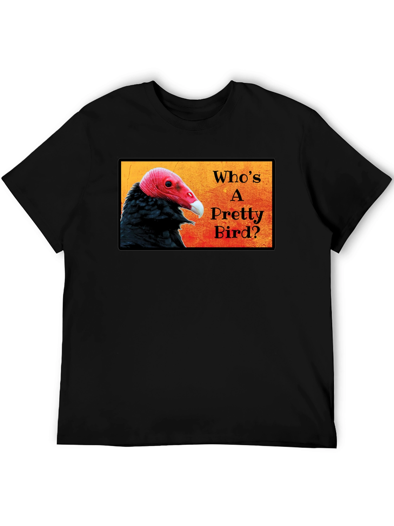 Black Who's a Pretty Bird? Vulture Graphic T-Shirt view 5