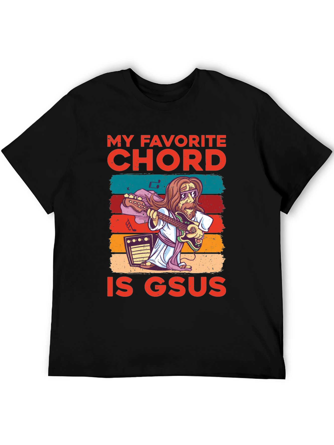 Black My Favorite Chord Is GSUS T-Shirt view 5