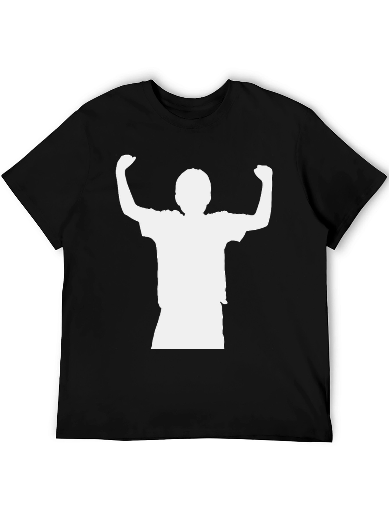 Black Black T-Shirt with Silhouette Print view 5