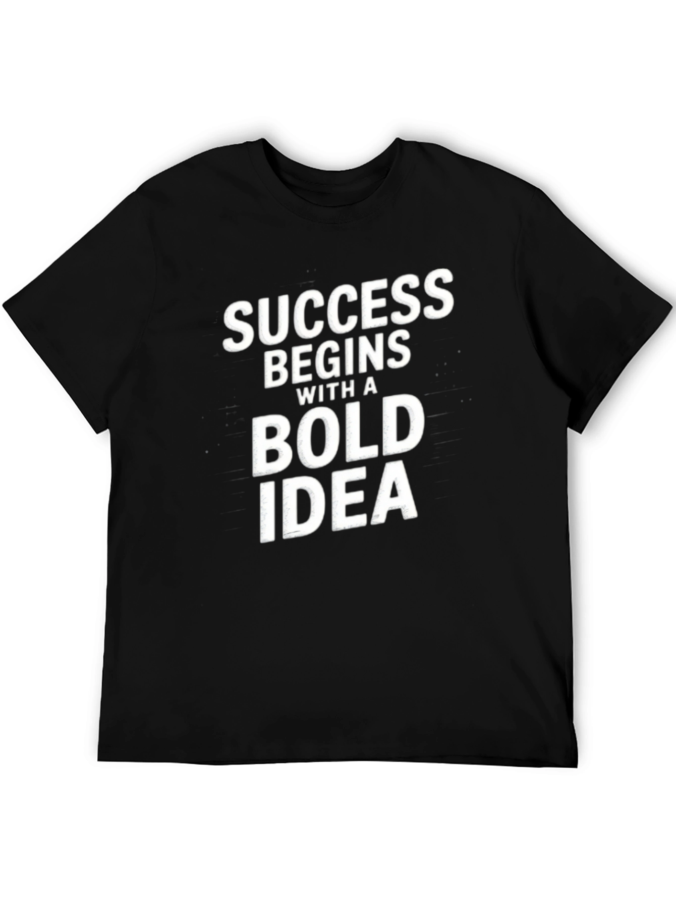 Black Bold Idea Graphic Tee - Motivational T-Shirt view 5