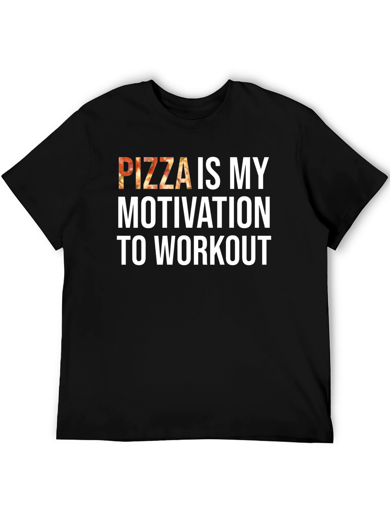 Black Pizza Motivation Workout Tee - Unisex view 5