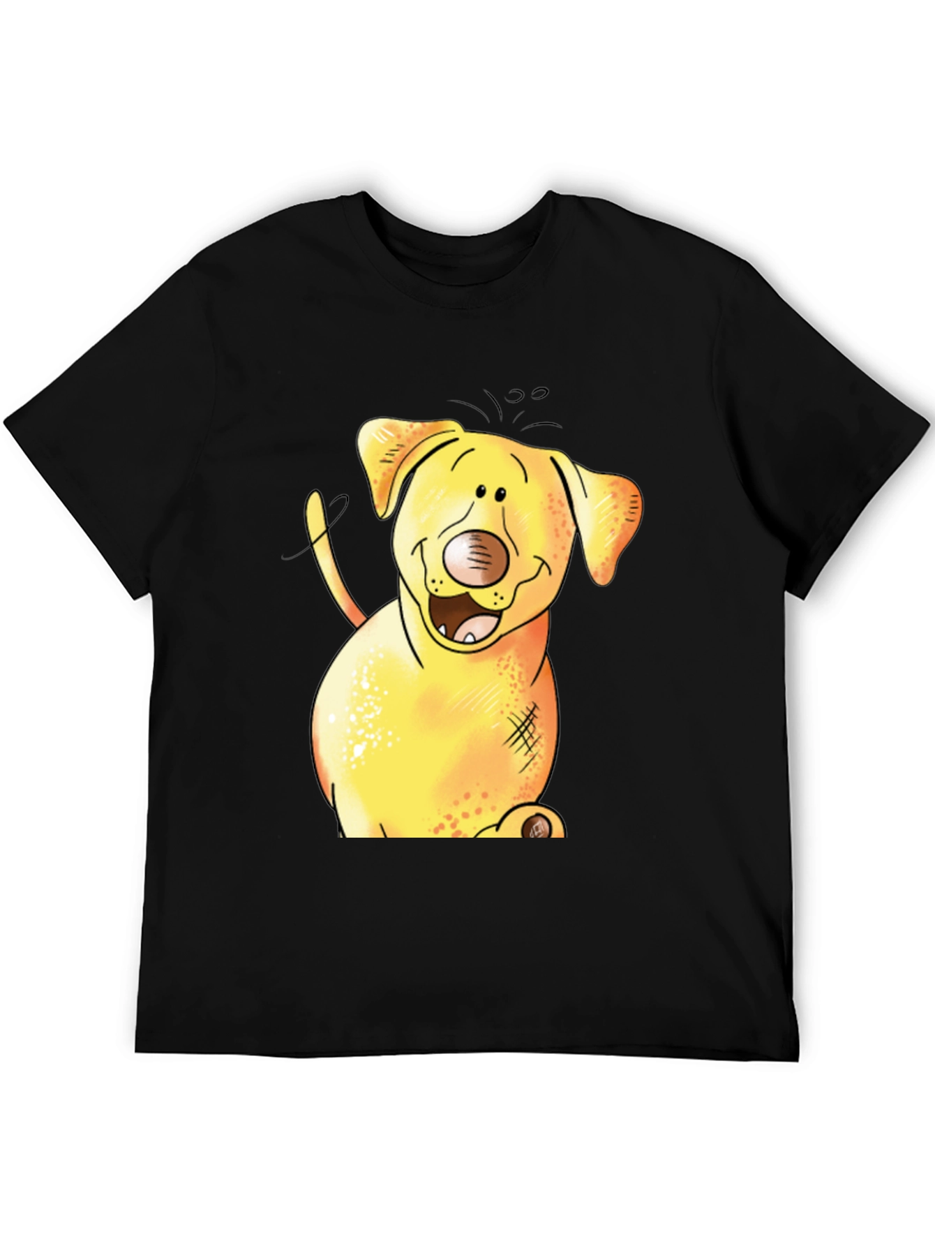 Black Funny Dog Graphic Tee - Black T-Shirt view 5
