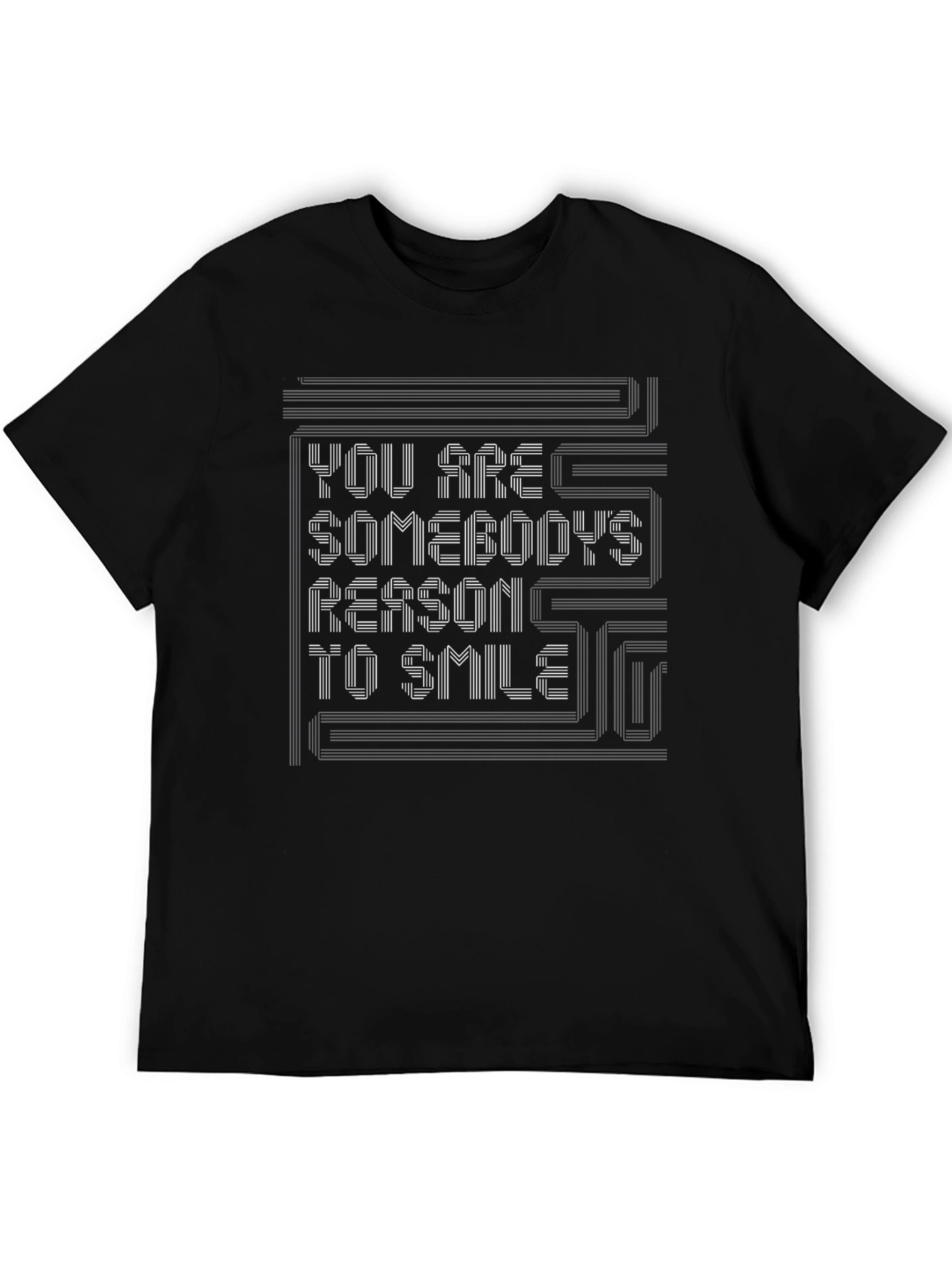 Black Inspirational Graphic Tee - Reason to Smile view 5