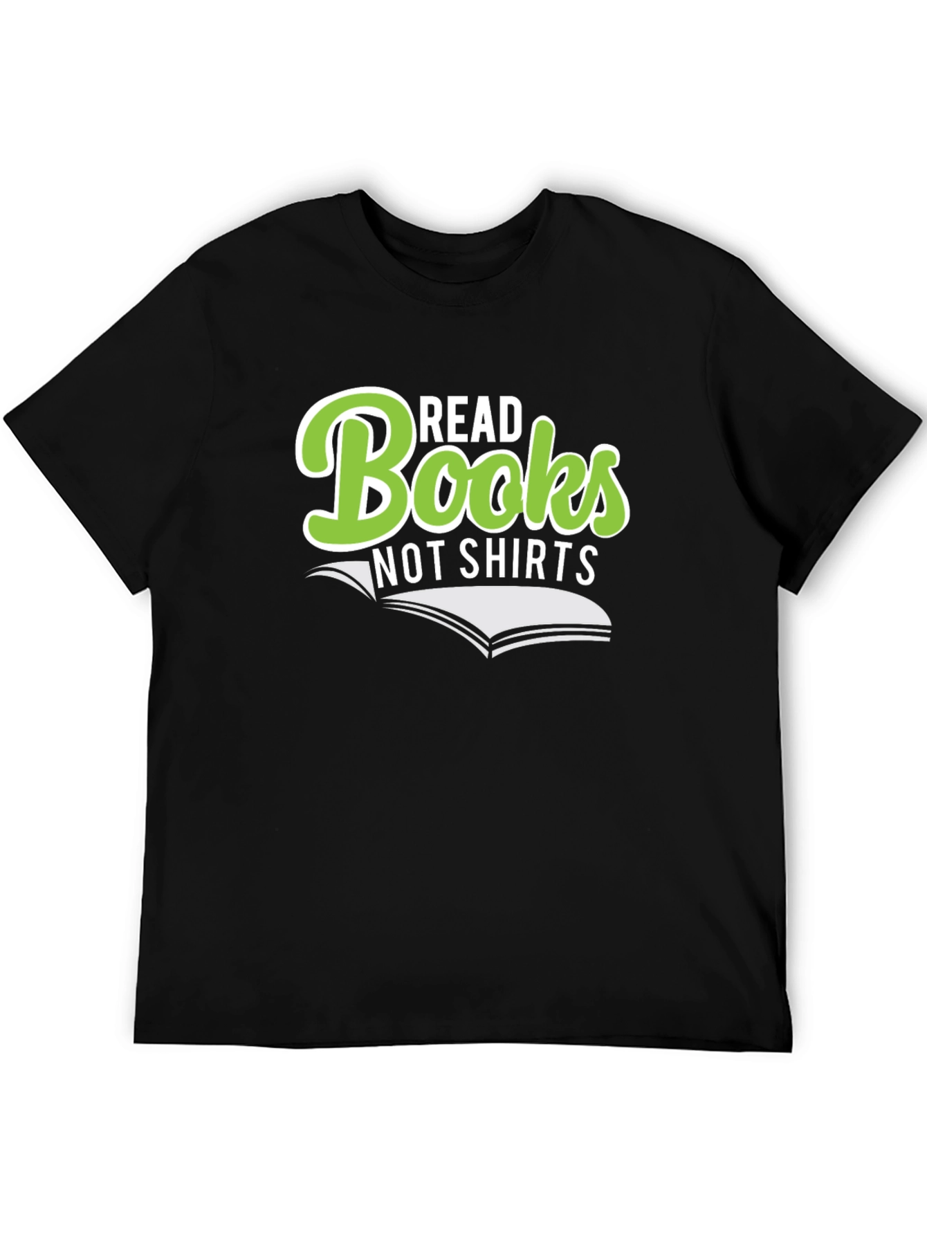 Black Read Books Not Shirts Funny Graphic Novelty T-Shirt view 5
