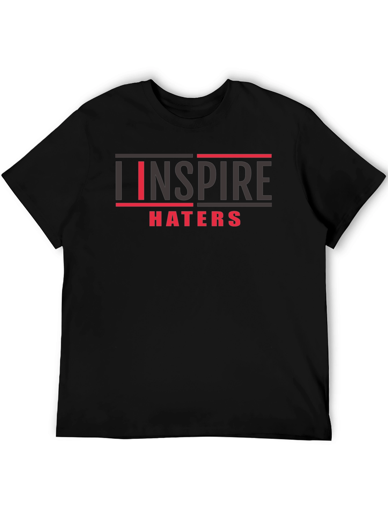 Black Inspire Haters Graphic T-Shirt view 5