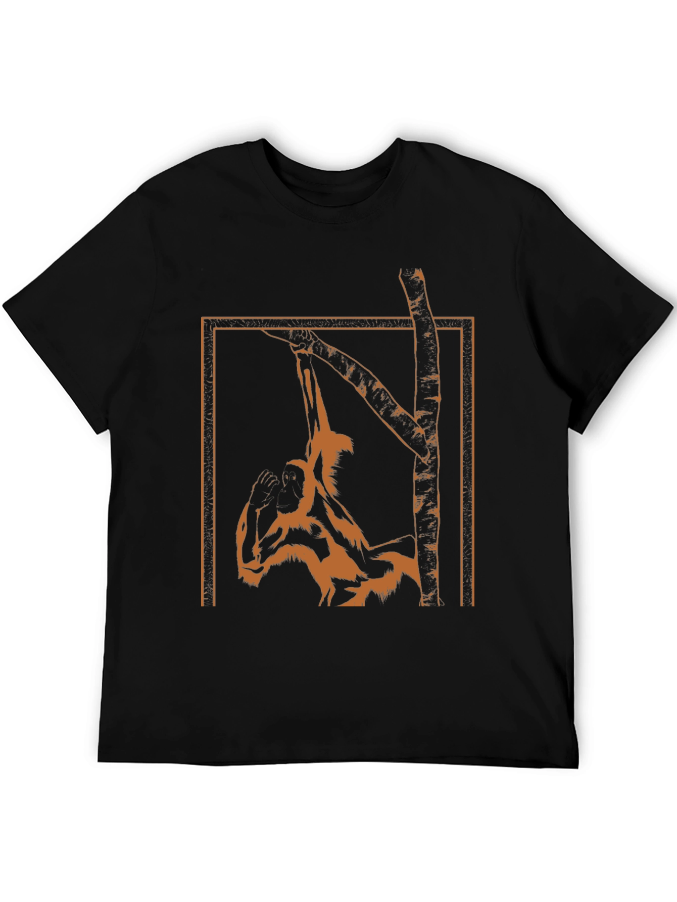 Black Monkey in a Tree Graphic T-Shirt view 5