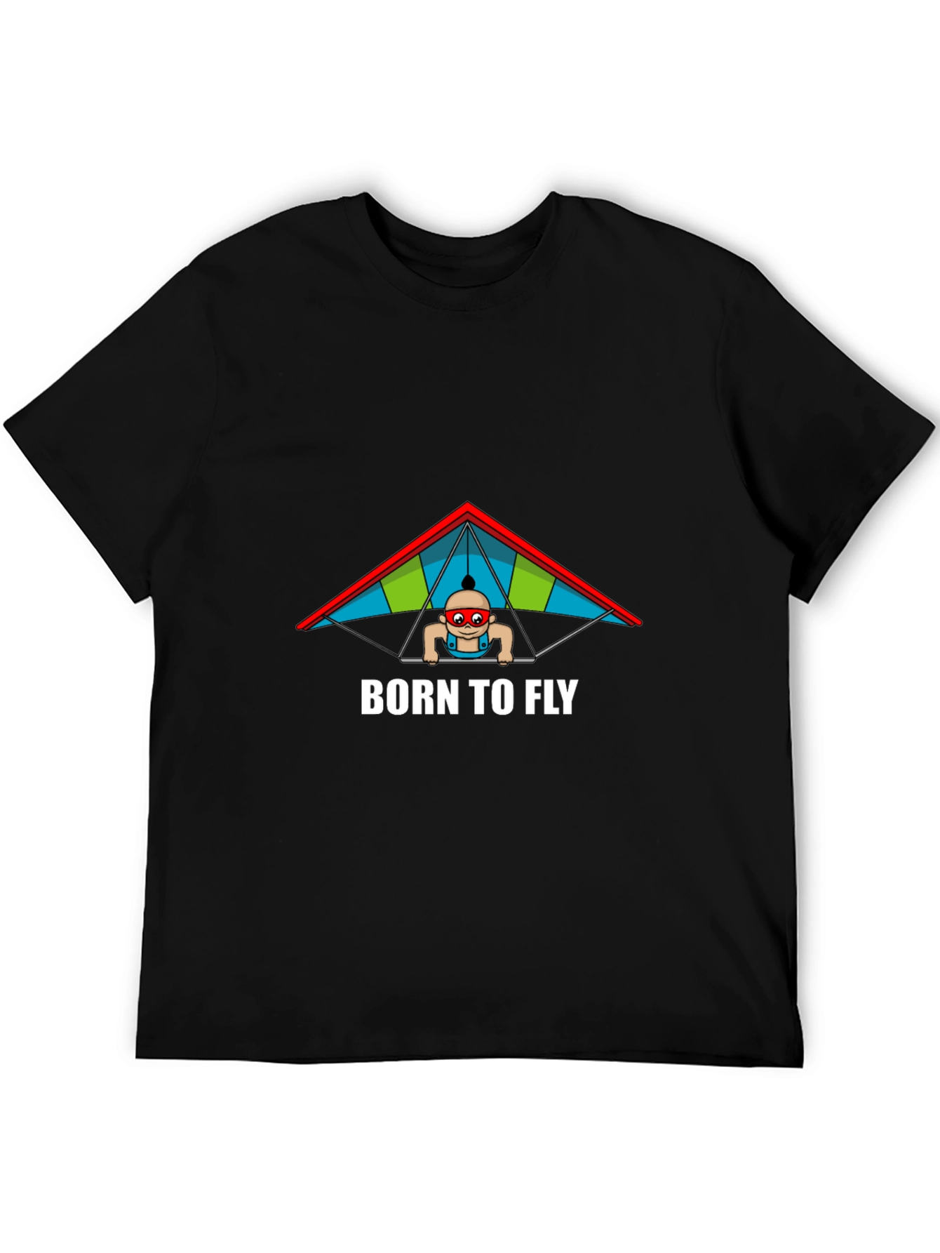 Black Born To Fly Black T-Shirt view 5
