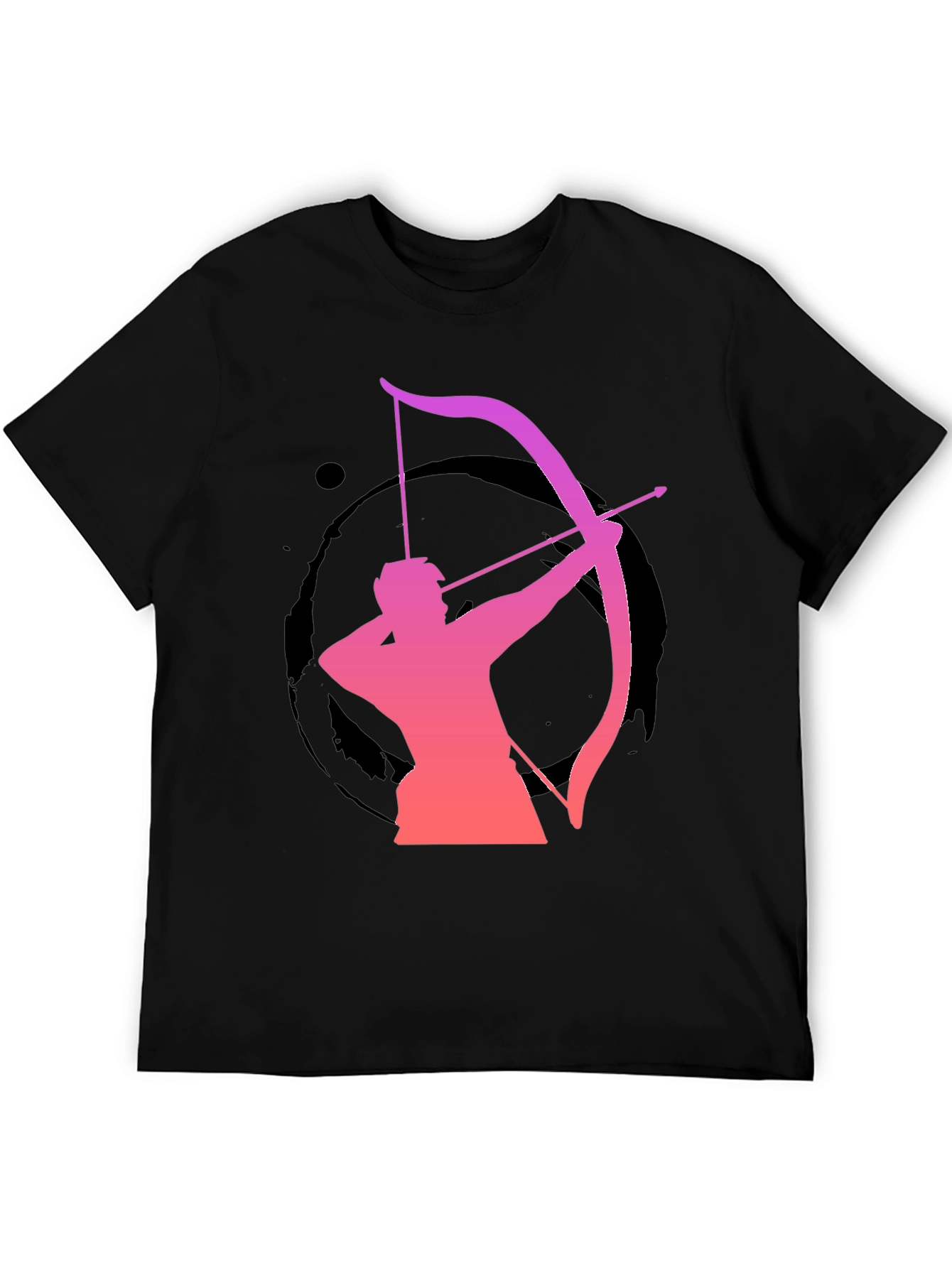 Black Archery Silhouette Graphic T-Shirt - Black view 5